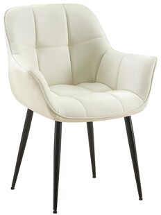 CLP Esszimmerstuhl Roseville I Moderner Stuhl mit Armlehne und gepolsterter Rückenlehne I Polsterstuhl bis 150 kg belastbar und ergonomisch 