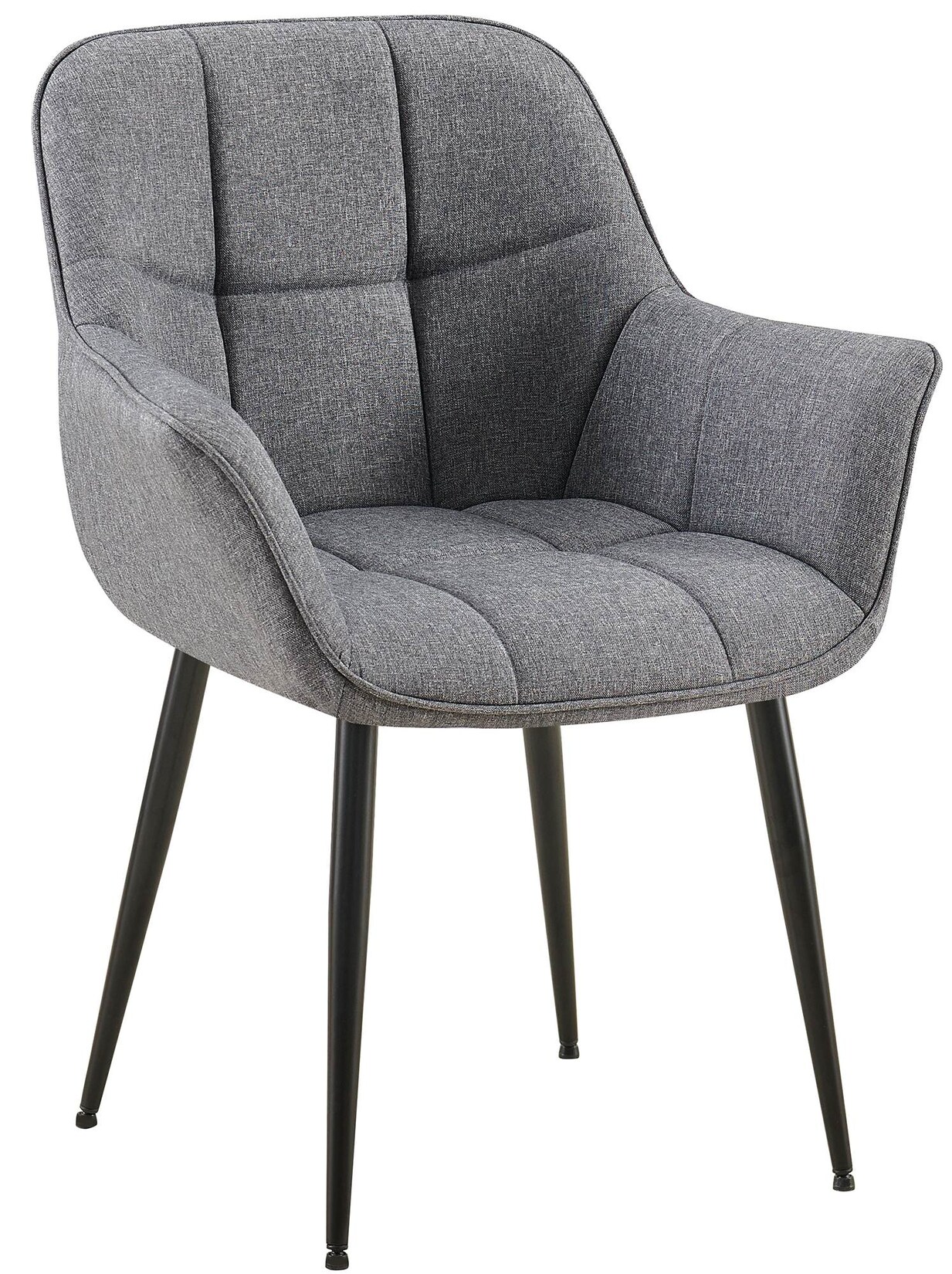 CLP Esszimmerstuhl Roseville Stoff Farbe: dunkelgrau, Material: Stoff