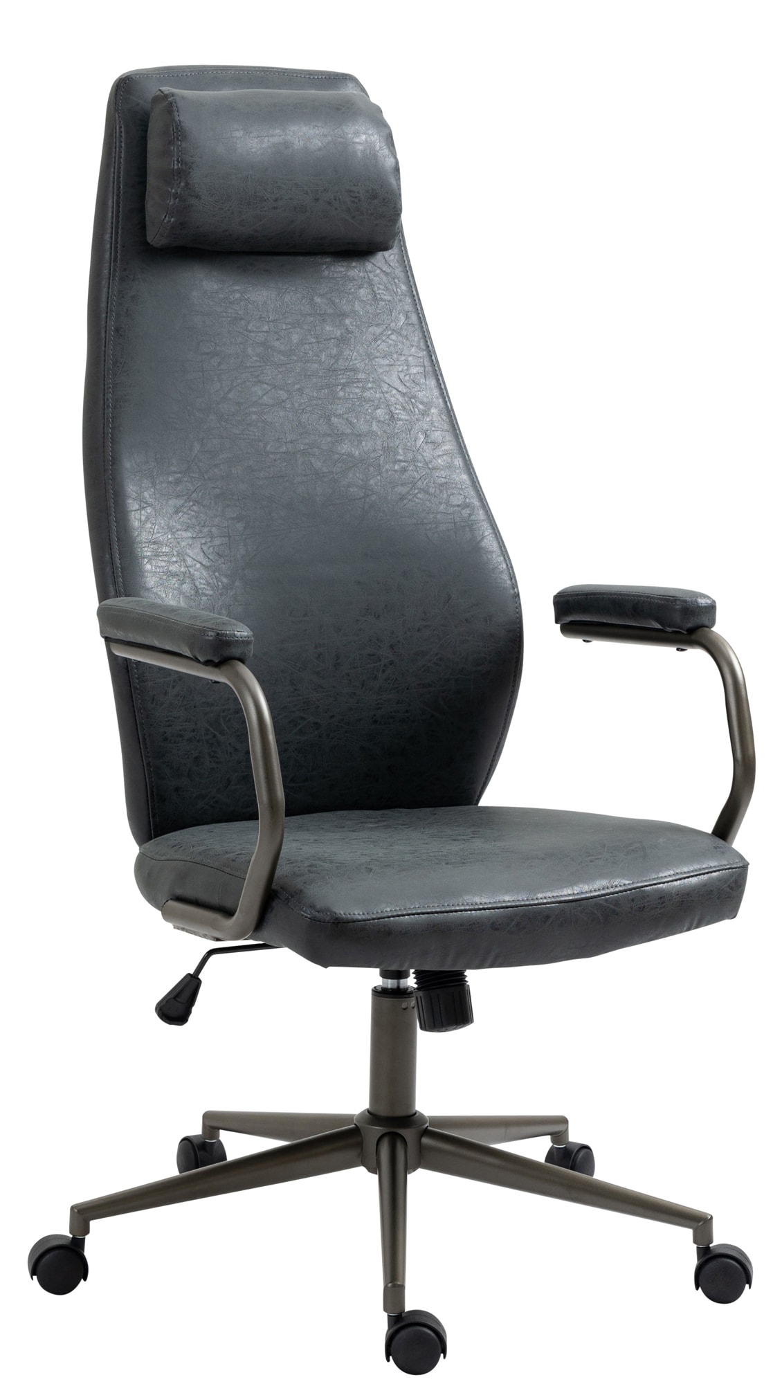 CLP B&uuml;rostuhl Pocatello I Kunstleder-Bezug I H&ouml;henverstellbar I Mit Kopfst&uuml;tze 