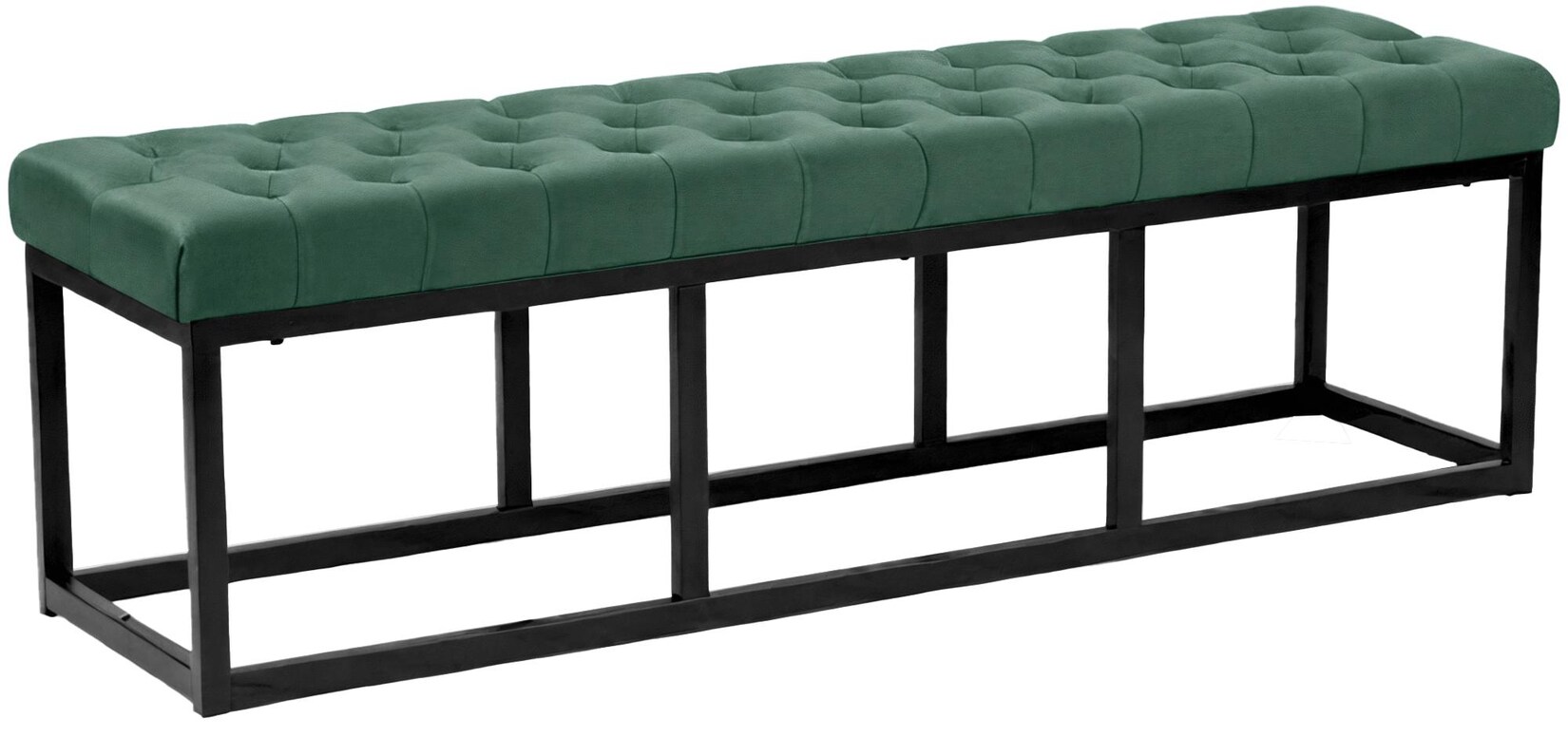 CLP Sitzbank Polson Samt Schwarz 150 cm Farbe: grün, Größe: 150 cm