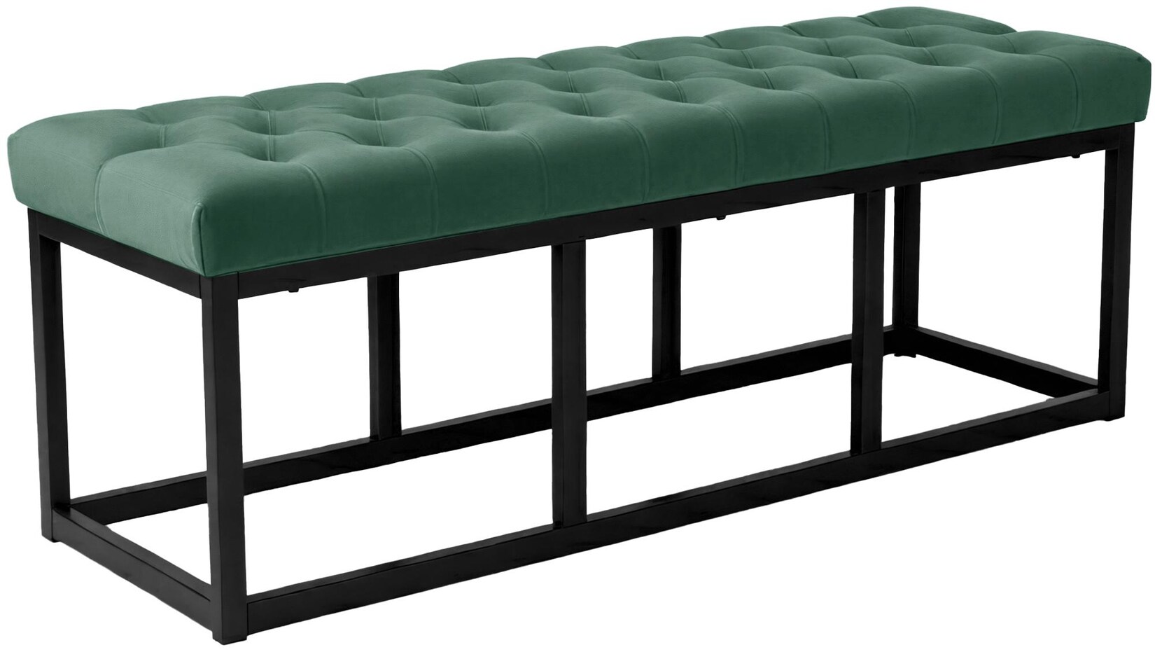 CLP Sitzbank Polson Samt Schwarz 120 cm Farbe: grün, Größe: 120 cm