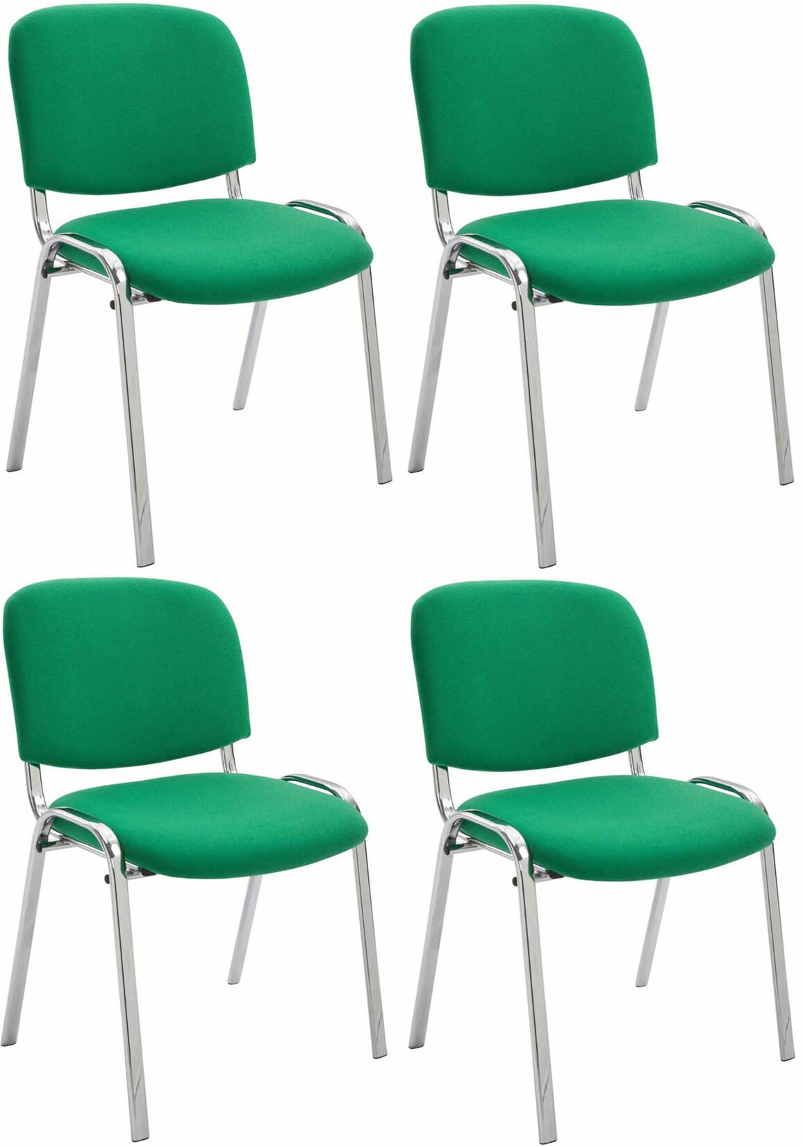 CLP 4er Set Stühle Ken C Stoff Farbe: grün
