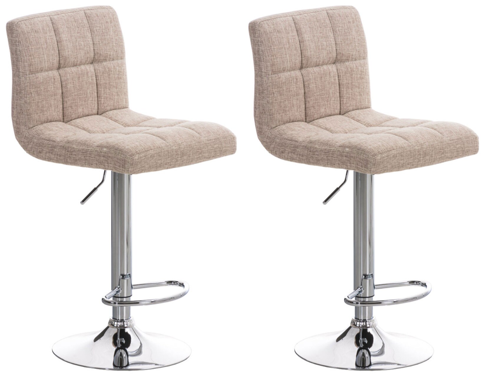 CLP 2er Set Barhocker Peru STOFF C Farbe: creme