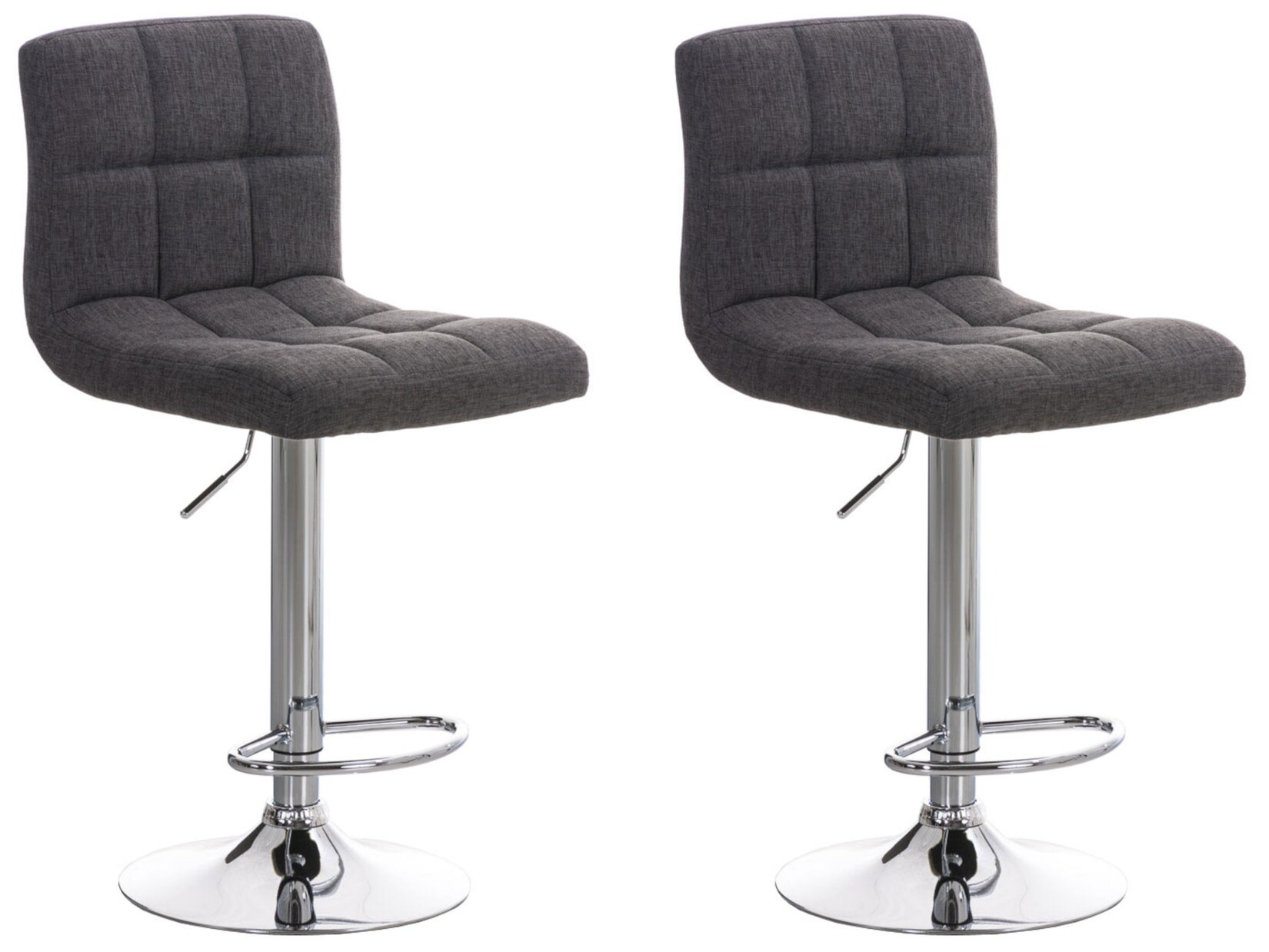 CLP 2er Set Barhocker Peru STOFF C Farbe: hellgrau