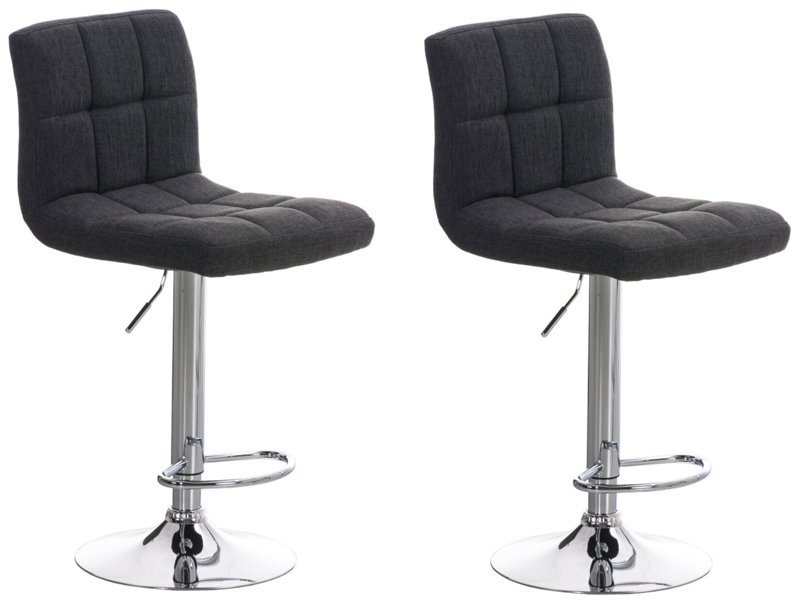 CLP 2er Set Barhocker Peru STOFF C Farbe: dunkelgrau