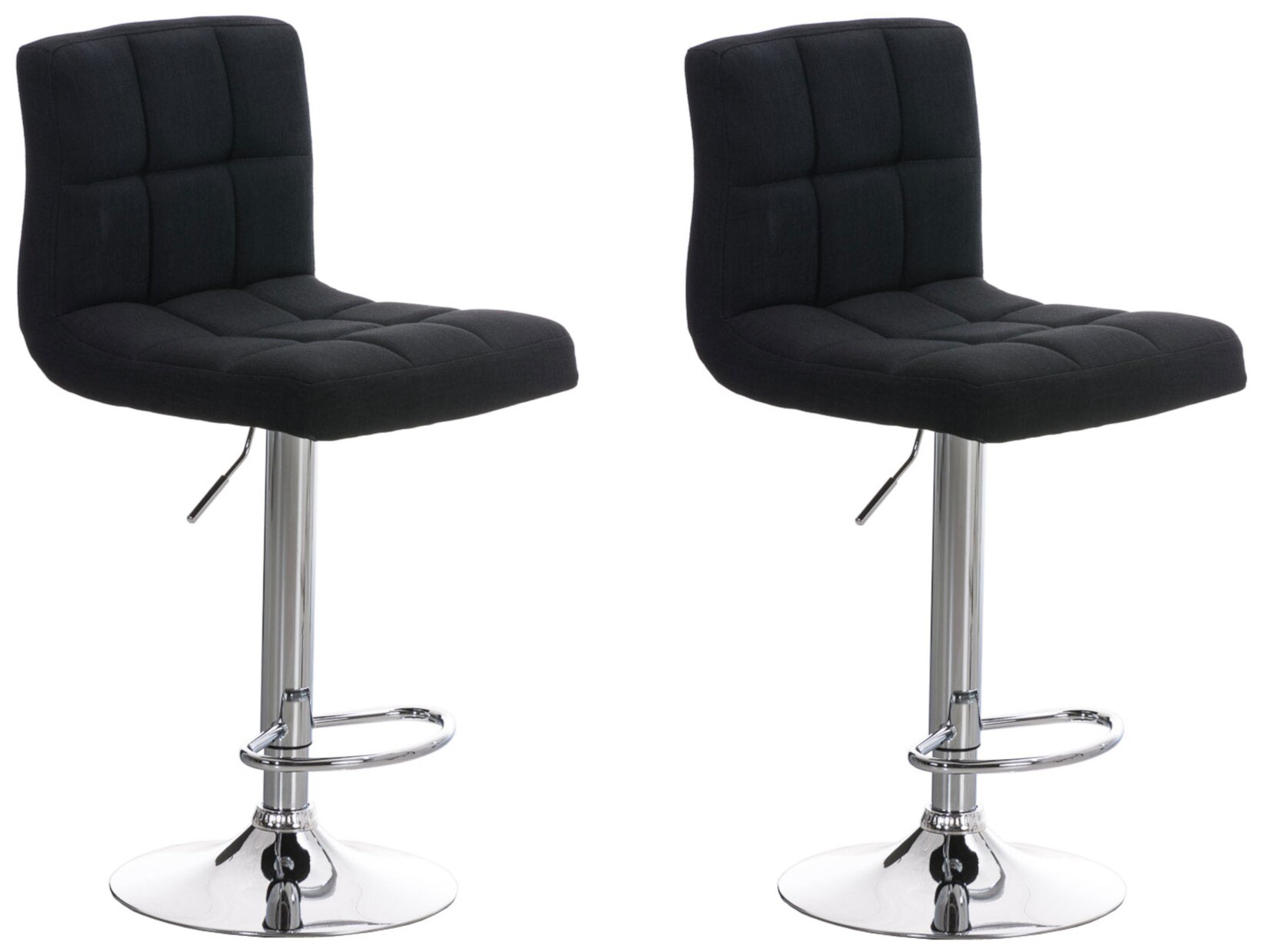 CLP 2er Set Barhocker Peru STOFF C Farbe: schwarz