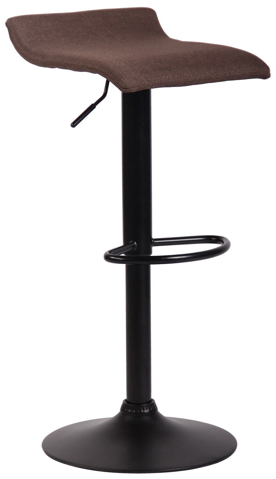 CLP Barhocker Dyn V2 Stoff schwarz Farbe: braun, Gestell Farbe: schwarz