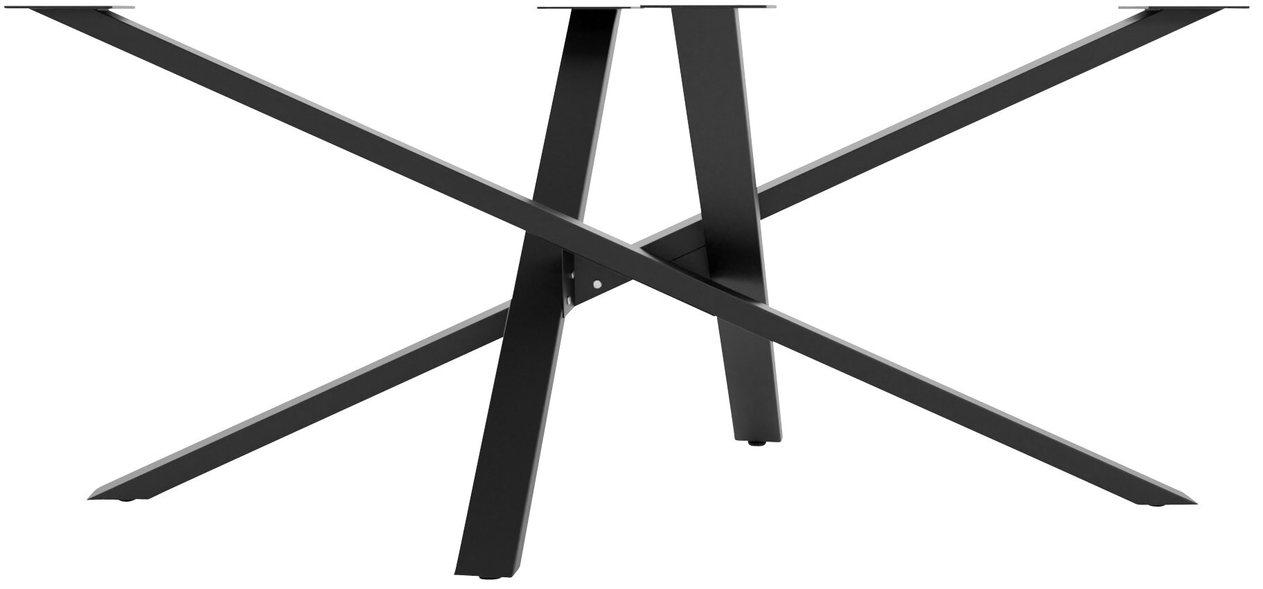 CLP Tischbeine Jimmy I Tischkufen Aus Vierkantprofilen I H&ouml;he 72 cm I Sternf&ouml;rmiges Tischgestell 