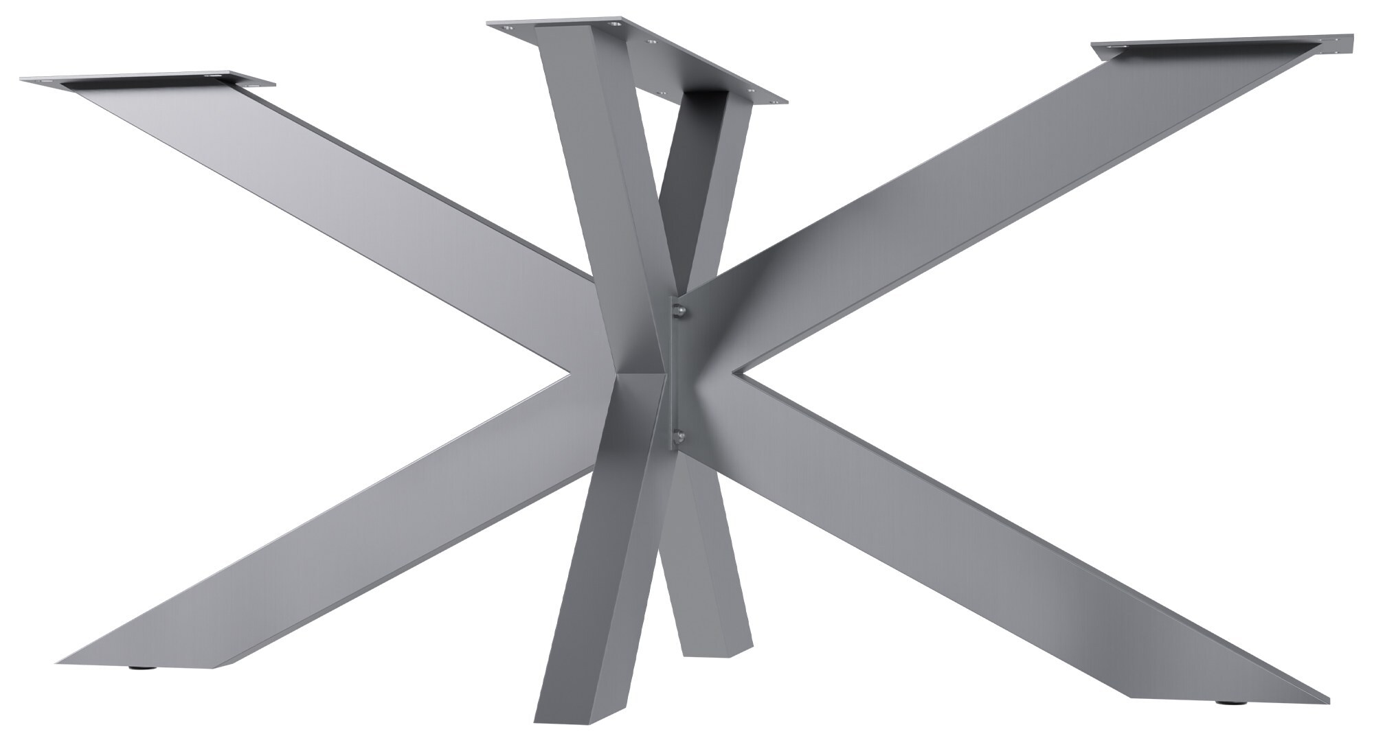 CLP Tischbeine Duncan I Tischgestell f&uuml;r DIY-Projekte I Tischkufen aus Edelstahl in Sternform I Vierkantprofile 