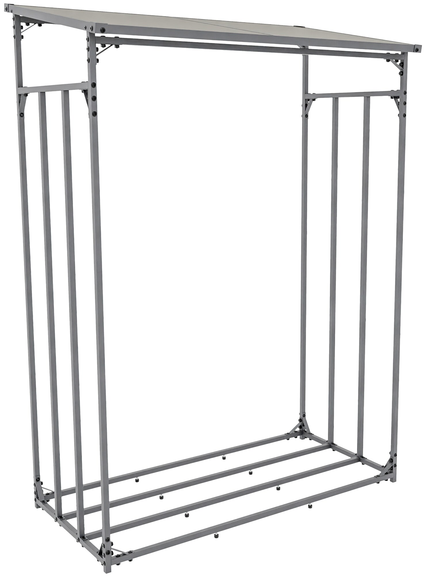 CLP Kaminholzunterstand Ruston Aluminium I Kaminholzregal Anthrazit I Holzlager Aus Aluminium I Feuerholzregal F&uuml;r Au&szlig;en 