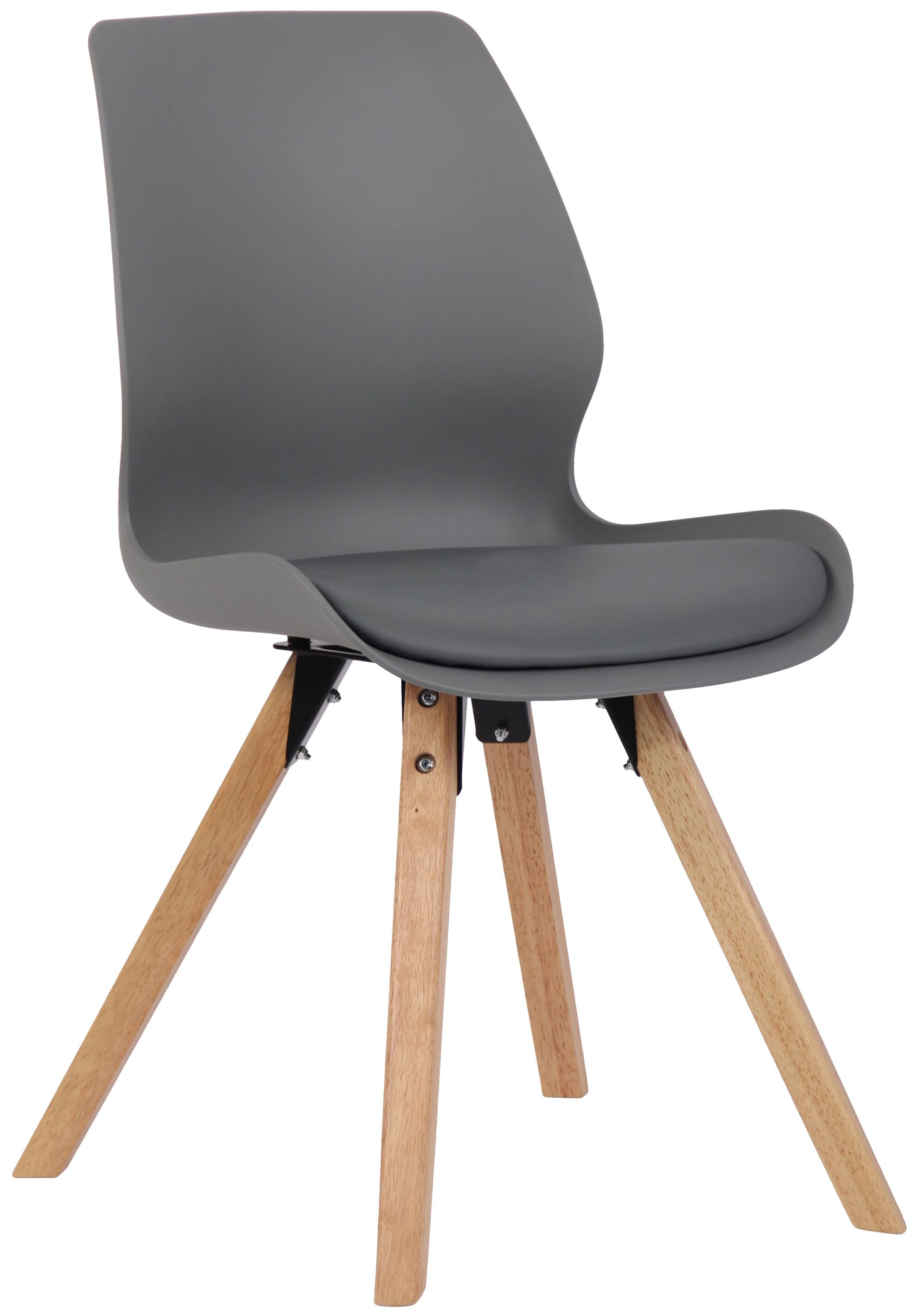 CLP Esszimmerstuhl gepolstert Luna, Moderner K&uuml;chenstuhl mit R&uuml;ckenlehne, bis 136 kg belastbar, geeignet f&uuml;r K&uuml;che und Wohnzimmer 