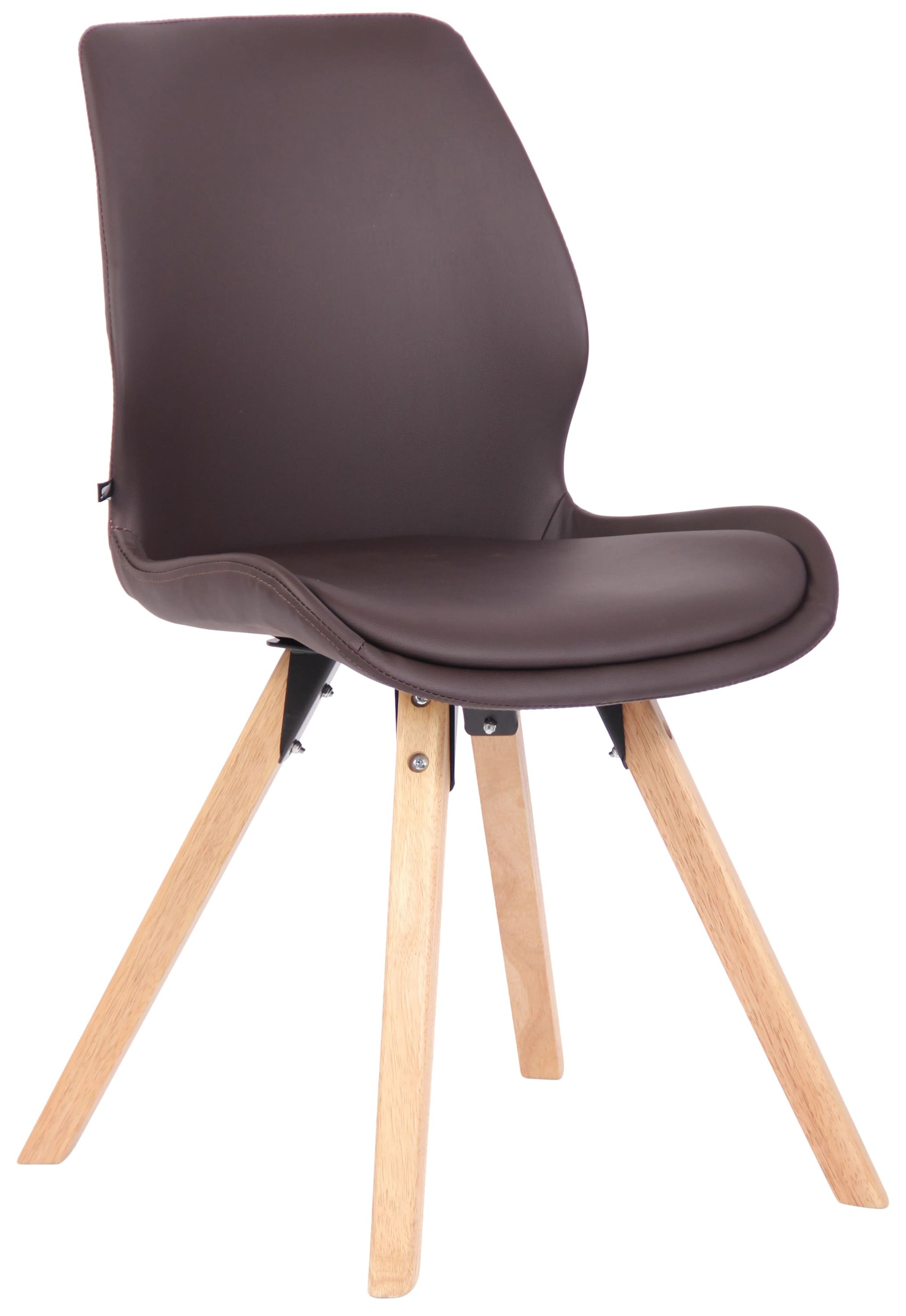 CLP Esszimmerstuhl gepolstert Luna, Moderner K&uuml;chenstuhl mit R&uuml;ckenlehne, bis 136 kg belastbar, geeignet f&uuml;r K&uuml;che und Wohnzimmer 