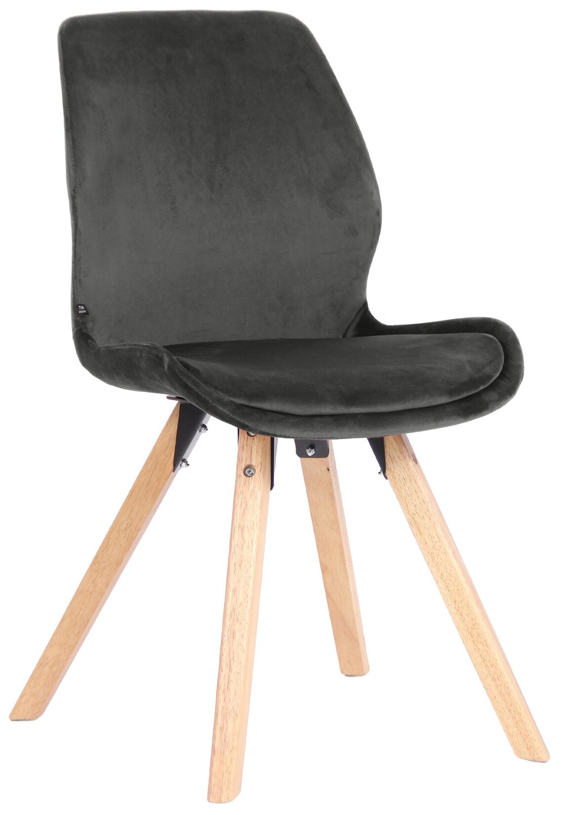 CLP Stuhl Luna Samt Farbe: dunkelgrau, Material: Samt