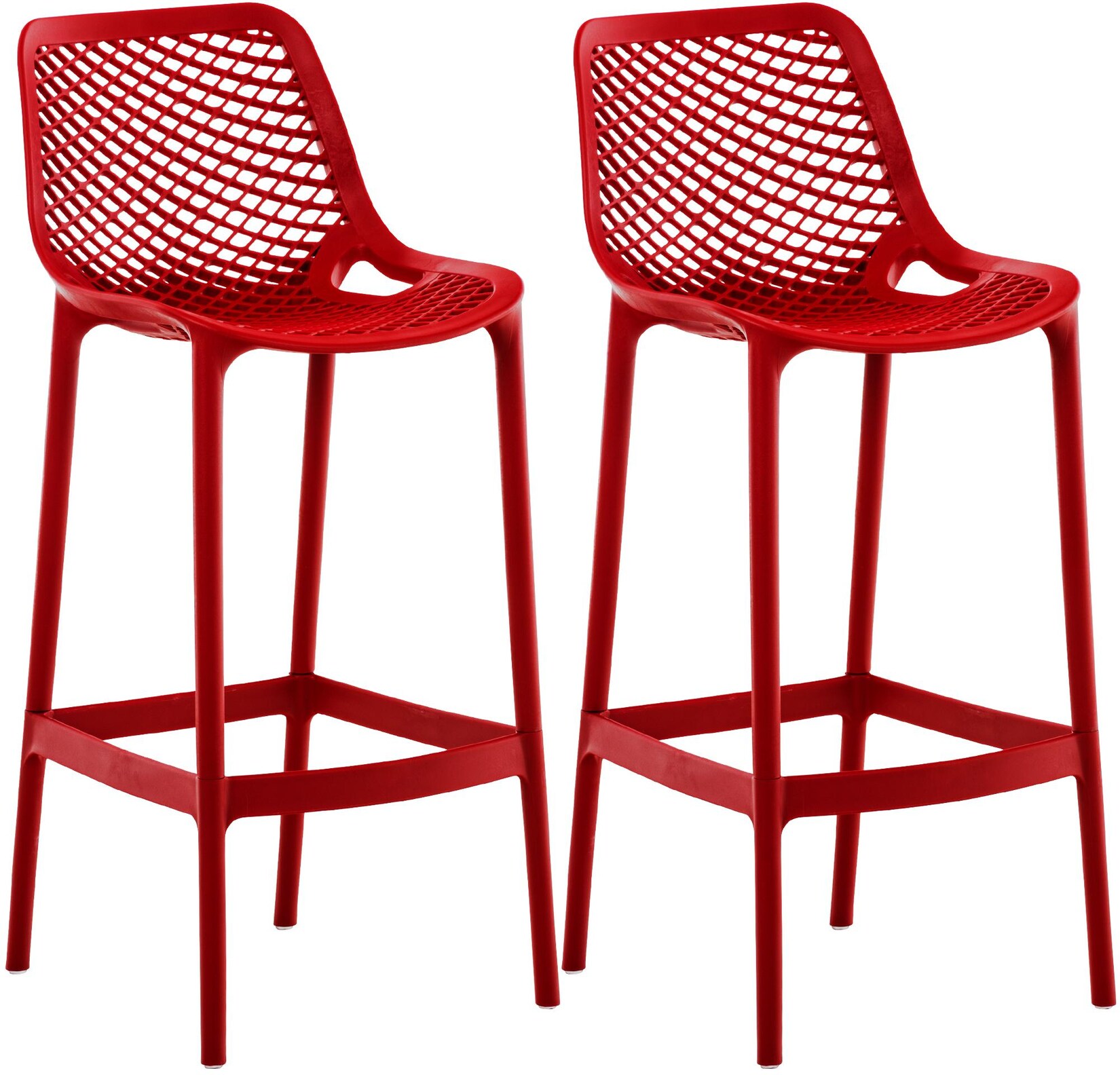 CLP 2er Set Barhocker Air Farbe: rot