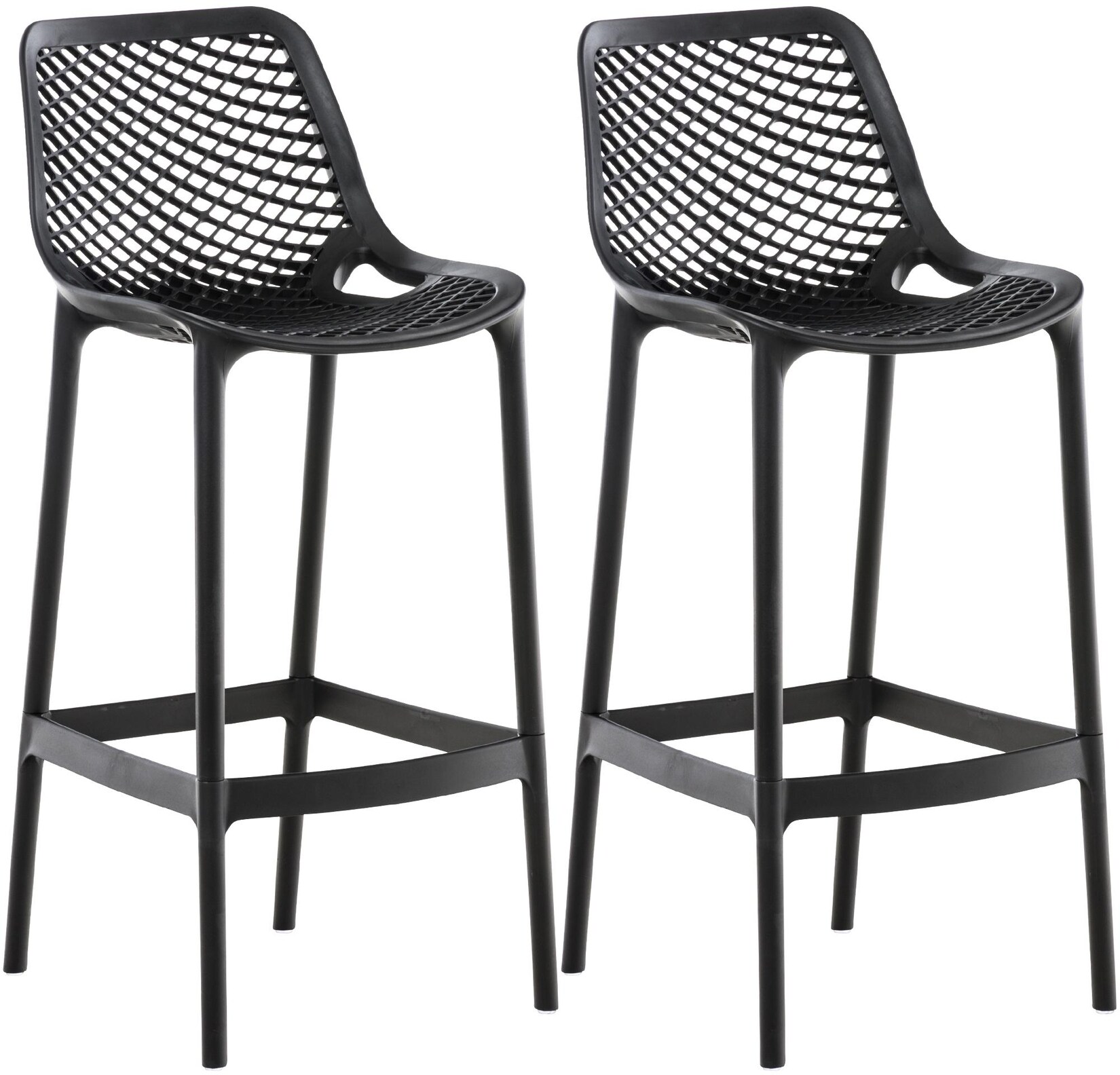 CLP 2er Set Barhocker Air Farbe: schwarz