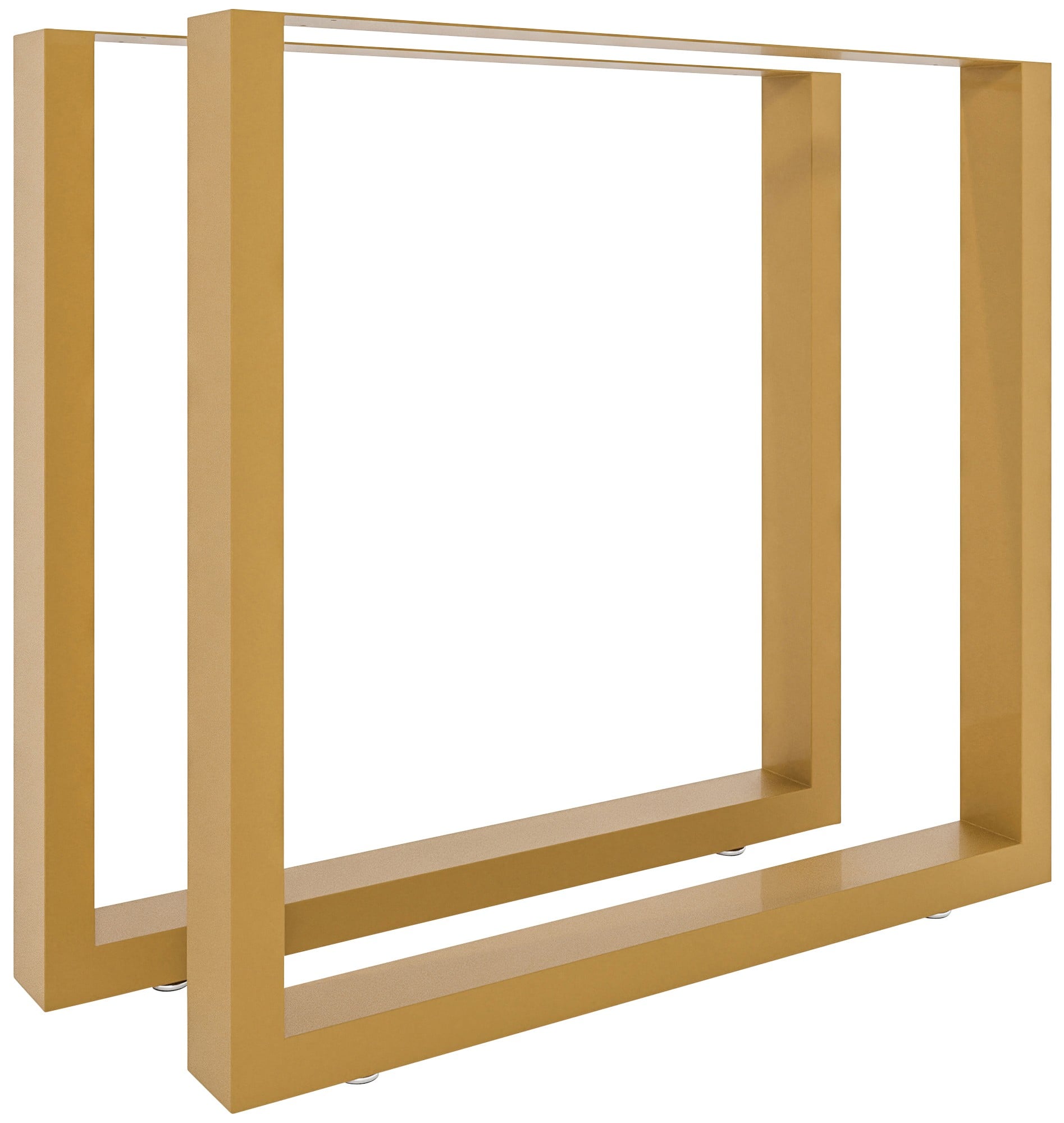 CLP 2er Set Tischbeine Velden I Tischkufen Aus Vierkantprofilen I H&ouml;he 72 cm I Pulverbeschichtetes Gestell 