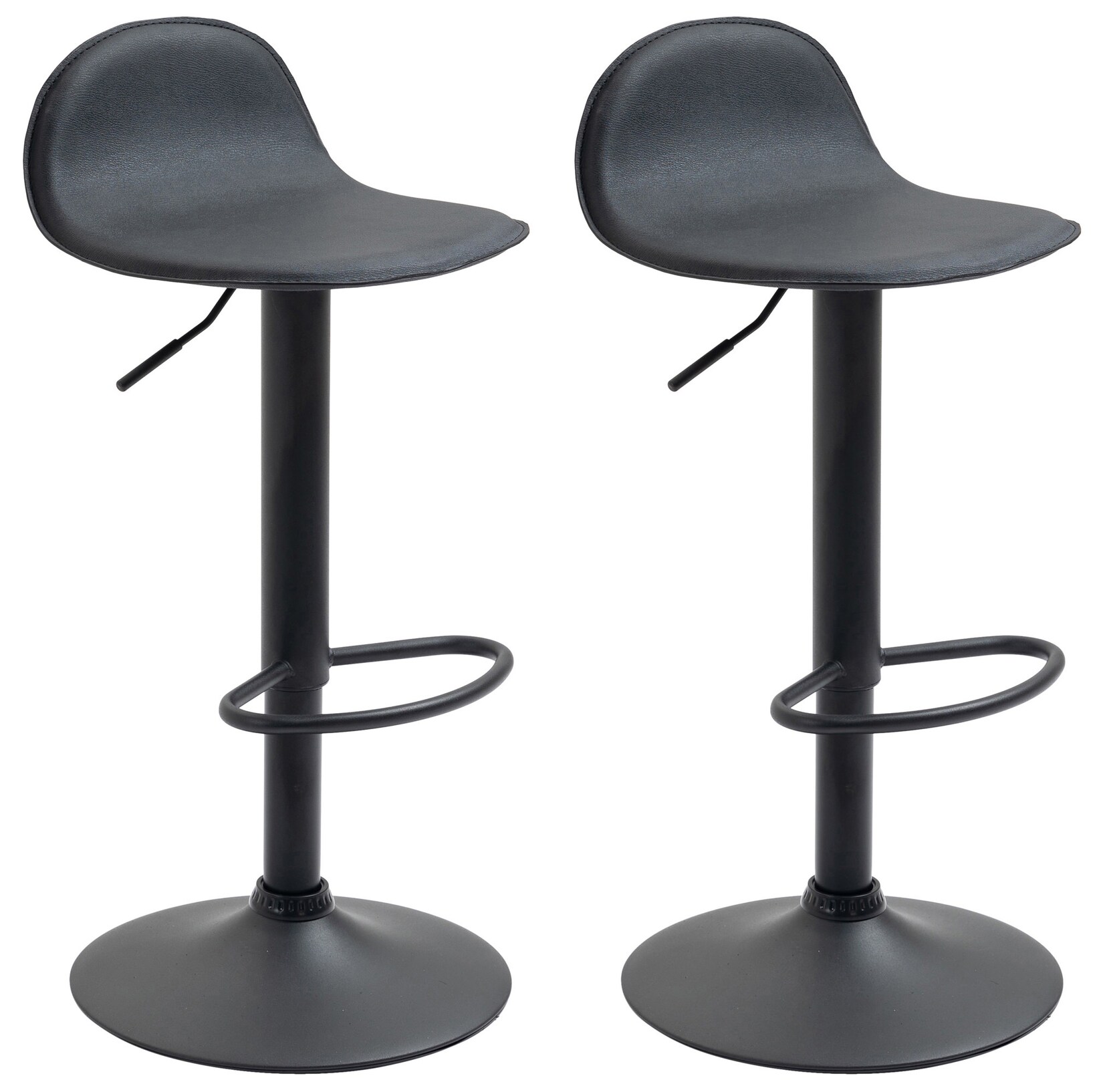 CLP 2er Set Barhocker Lana V2 schwarz Farbe: schwarz, Gestell Farbe: schwarz