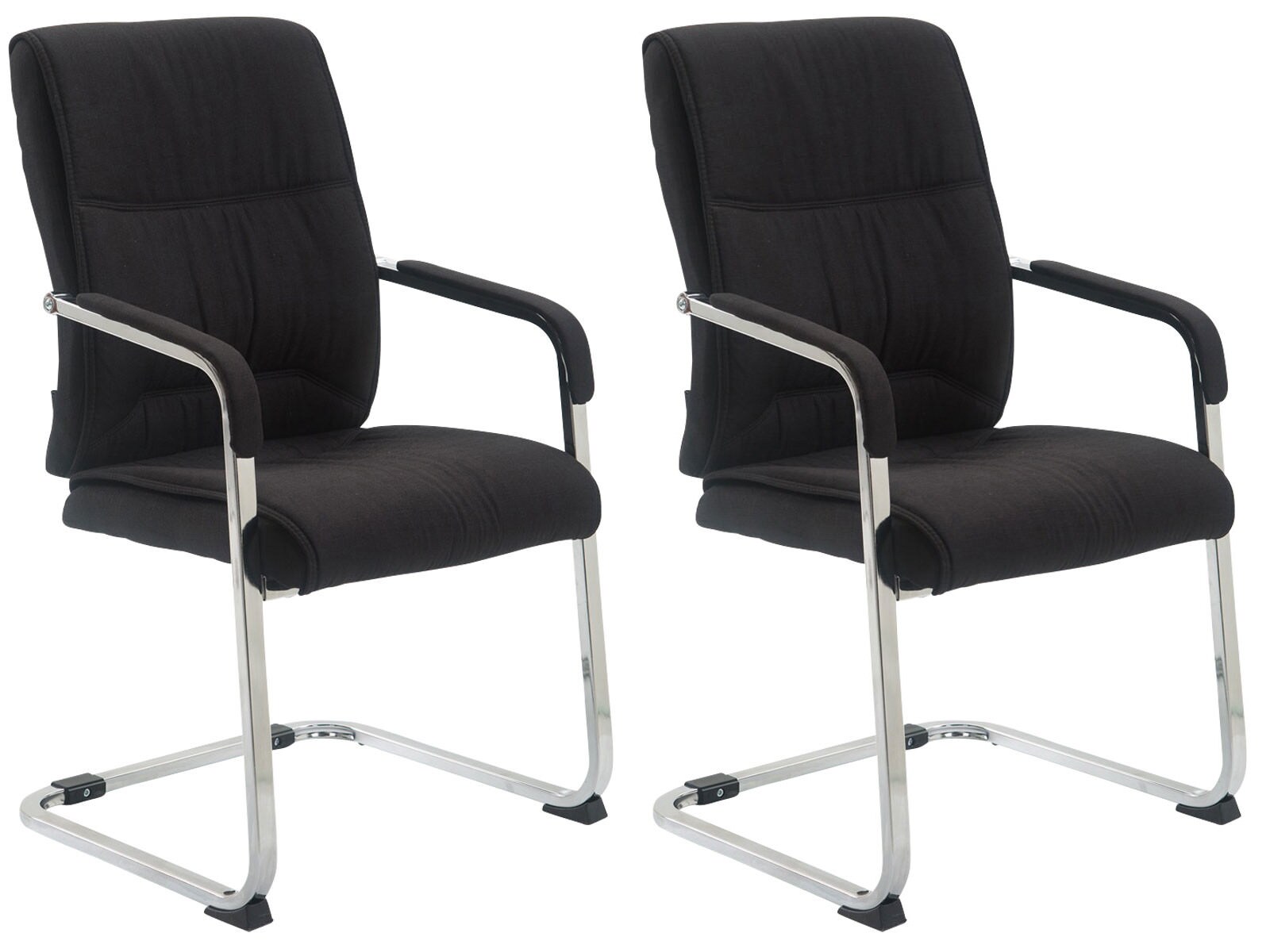 CLP 2er Set Freischwinger XL Anubis Stoff Farbe: schwarz