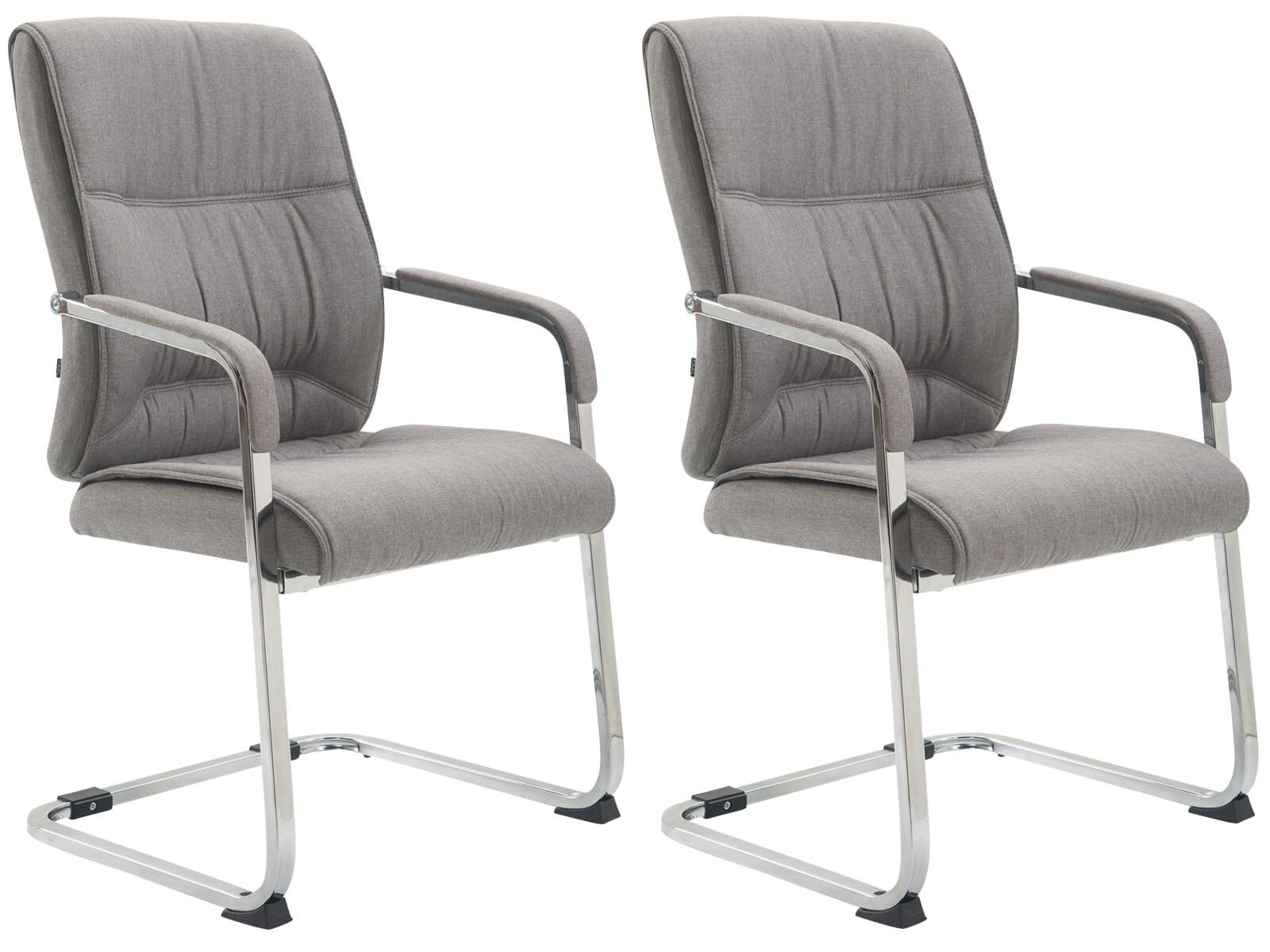 CLP 2er Set Freischwinger XL Anubis Stoff Farbe: grau