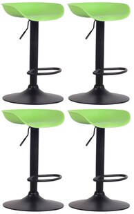 CLP 4er Set Barhocker Anaheim Kunststoff I Thekenhocker Mit Trompetenfuß I Barstühle Mit Fußstütze I Thekenstühle 