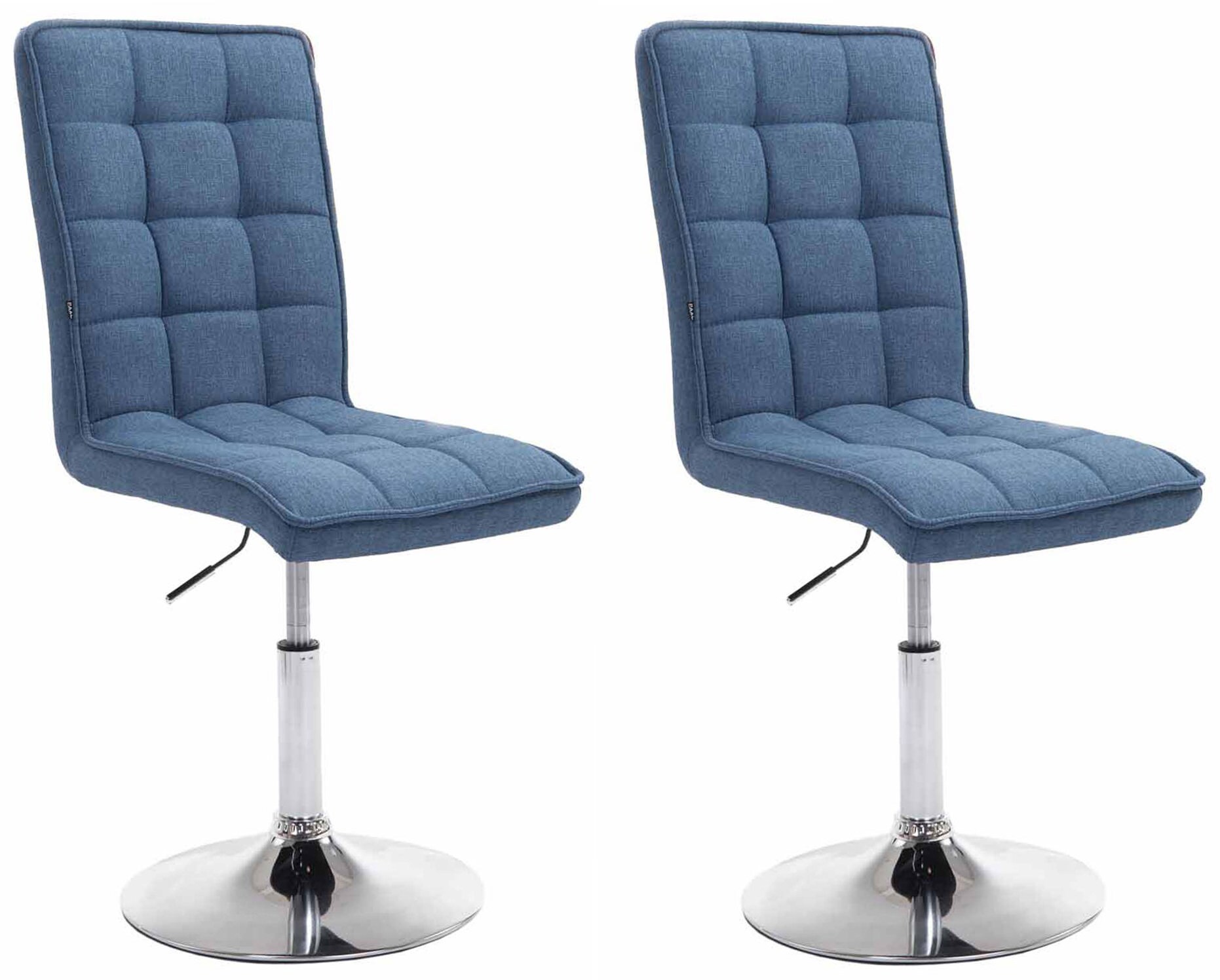 CLP 2er Set Esszimmerst&uuml;hle Peking V2 mit hochwertiger Polsterung und Stoffbezug I h&ouml;henverstellbare Lehnst&uuml;hle 