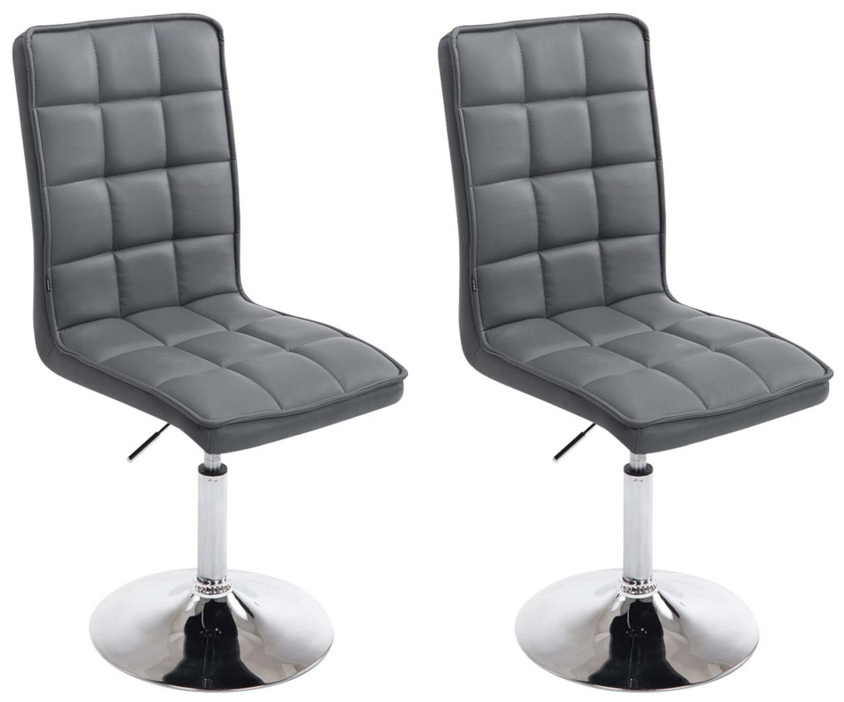 CLP 2er Set Esszimmerstühle Peking V2 Farbe: grau