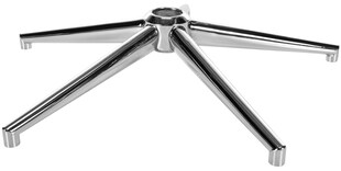 CLP Fußkreuz Eckig I Chrom I Drehkreuz Aus Metall I Stuhlbasis Für Bürostuhl 