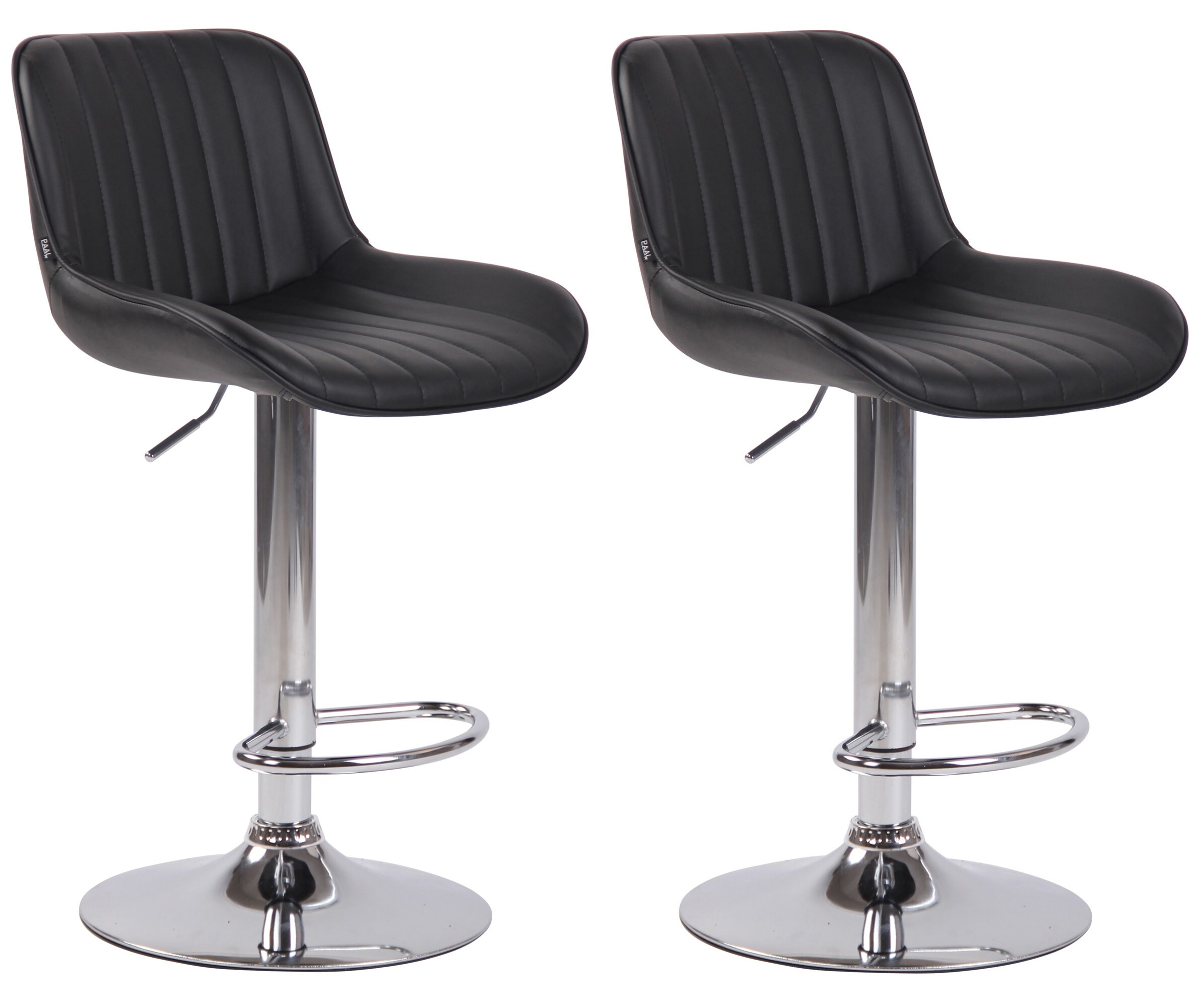 CLP 2er Set Barhocker Lentini Kunstleder Mit Fu&szlig;st&uuml;tze I Thekenhocker H&ouml;henverstellbar & 360&deg; Drehbar 