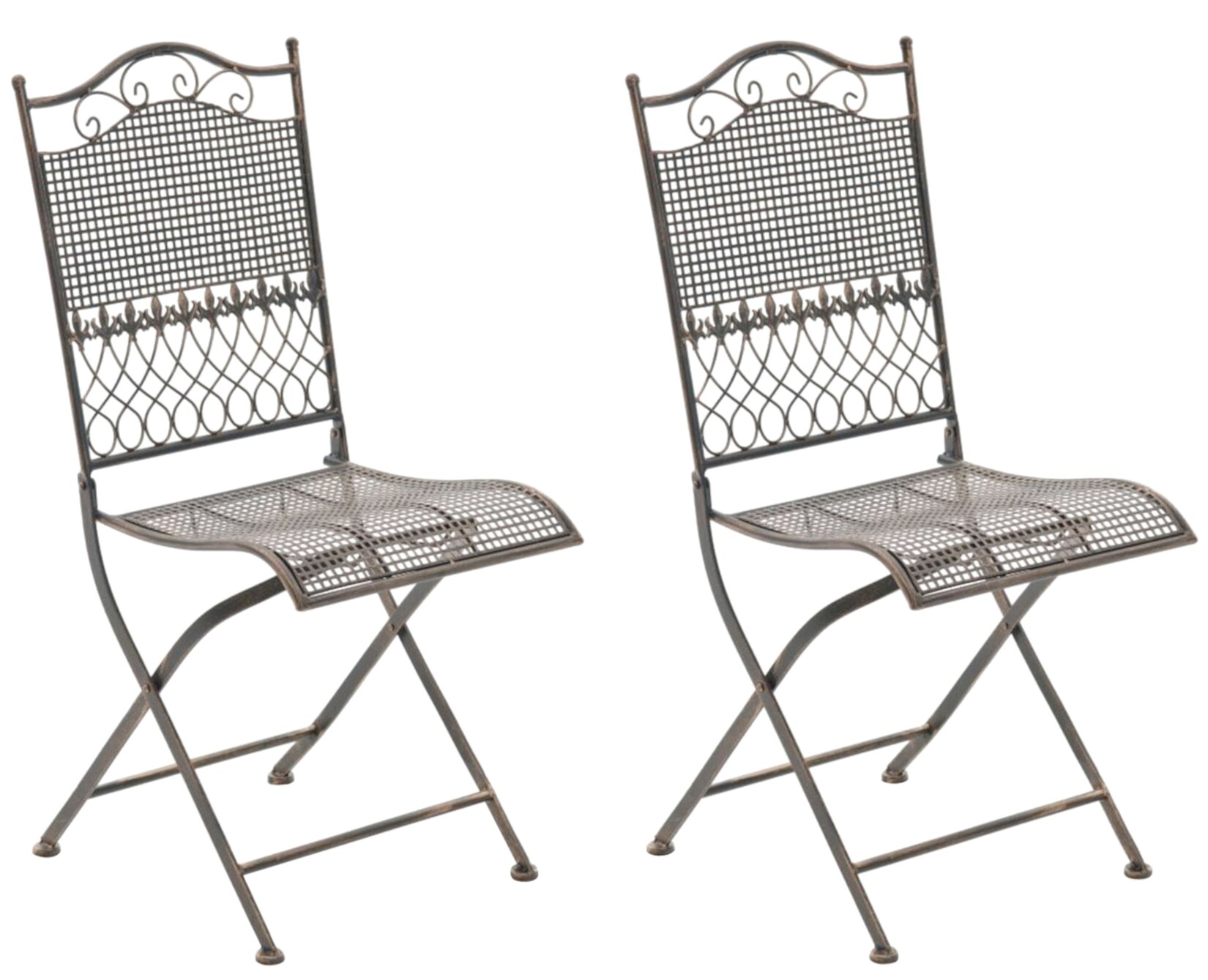 CLP 2er Set Gartenstühle Kiran Farbe: bronze