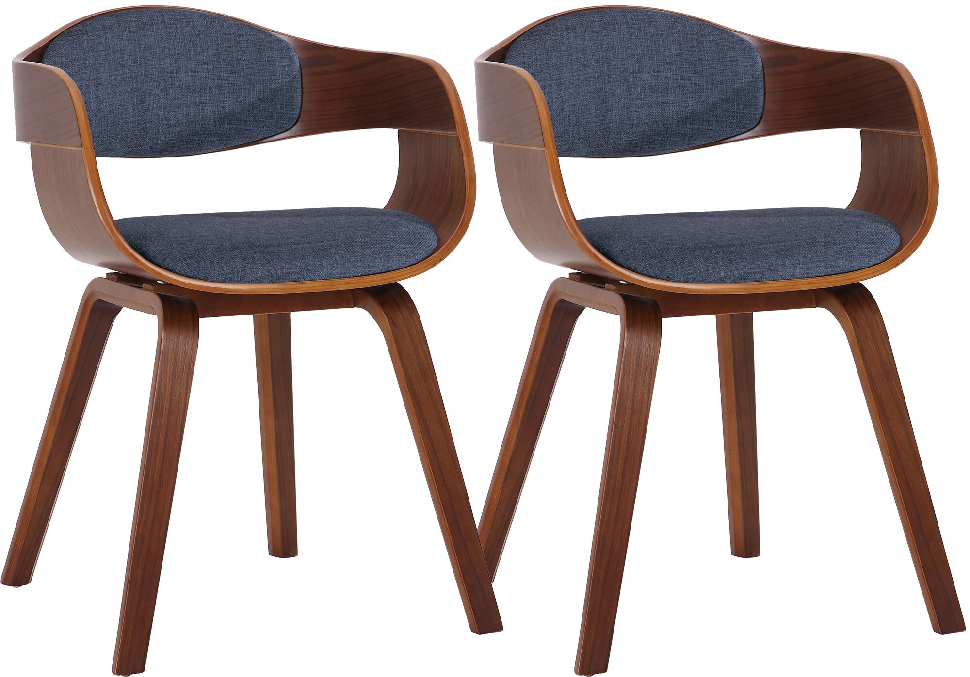 CLP 2er Set Esszimmerst&uuml;hle ergonomisch Kingston, Lehnst&uuml;hle mit umlaufender R&uuml;ckenlehne, Holzgestell bis 150 kg 