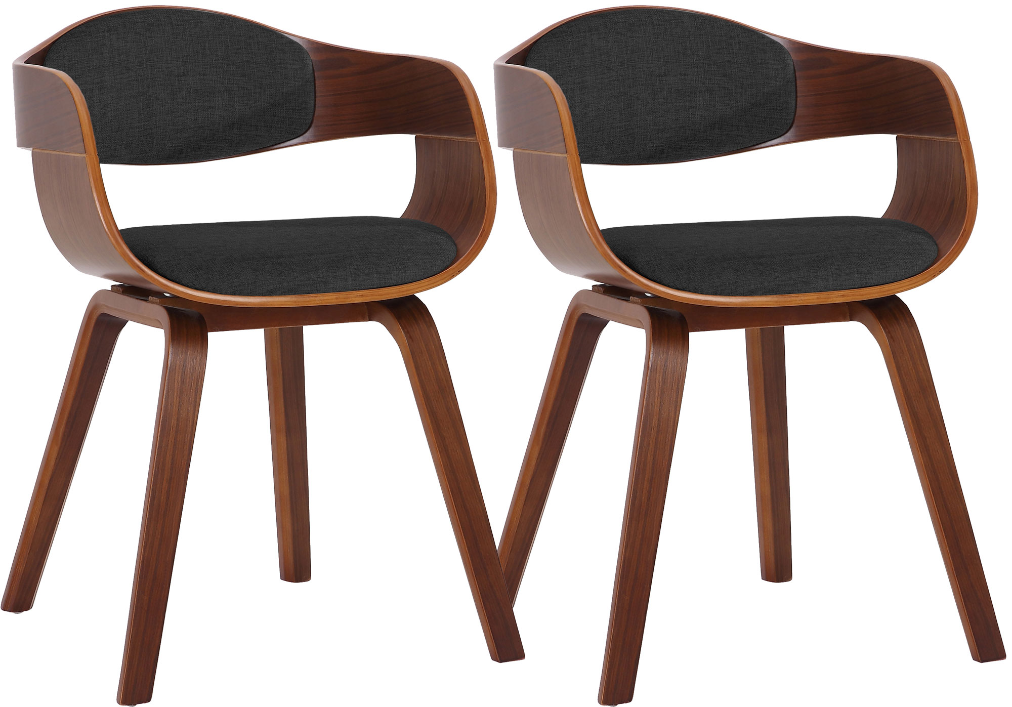 CLP 2er Set Esszimmerst&uuml;hle ergonomisch Kingston, Lehnst&uuml;hle mit umlaufender R&uuml;ckenlehne, Holzgestell bis 150 kg 