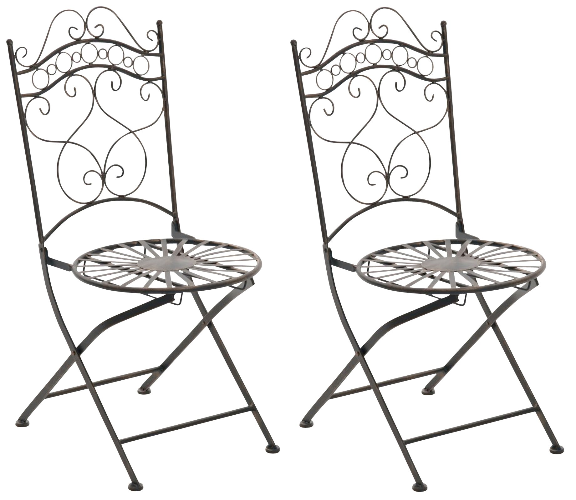 CLP Eisenst&uuml;hle Indra im Jugendstil I Antike handgefertigte Gartenst&uuml;hle I In verschiedenen Farben erh&auml;ltlich 