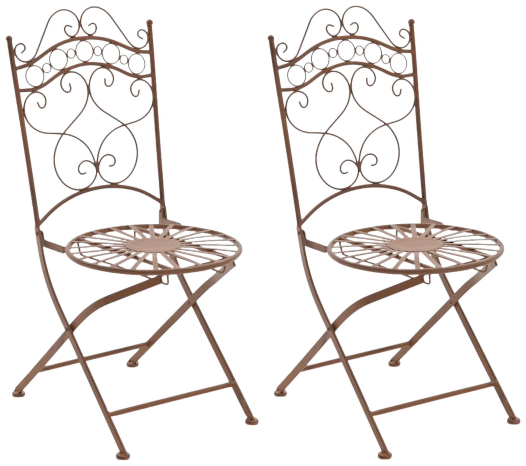 CLP Eisenst&uuml;hle Indra im Jugendstil I Antike handgefertigte Gartenst&uuml;hle I In verschiedenen Farben erh&auml;ltlich 