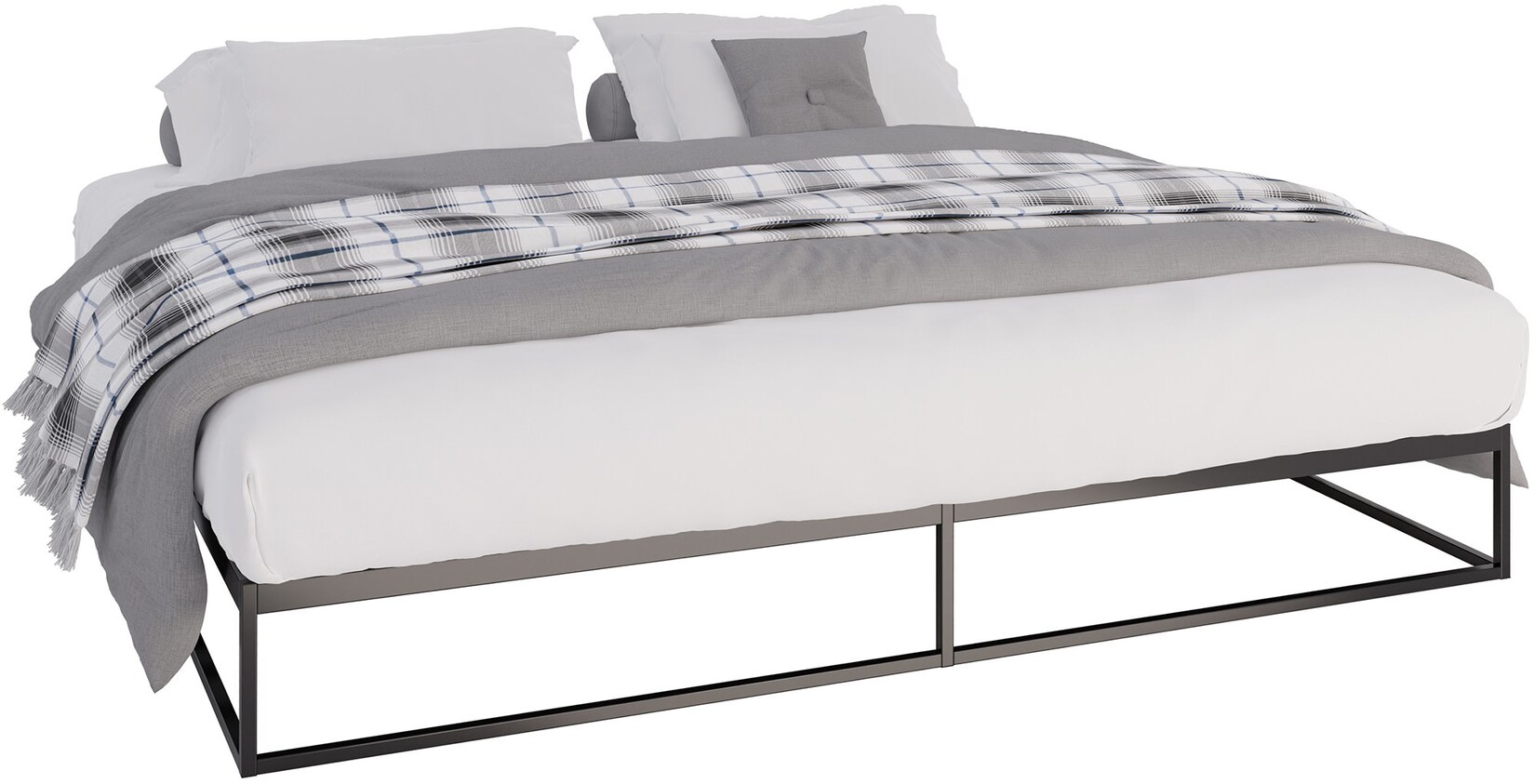 CLP Metallbett Scala 200x200x25 cm Farbe: schwarz, Größe: 200x200x25 cm