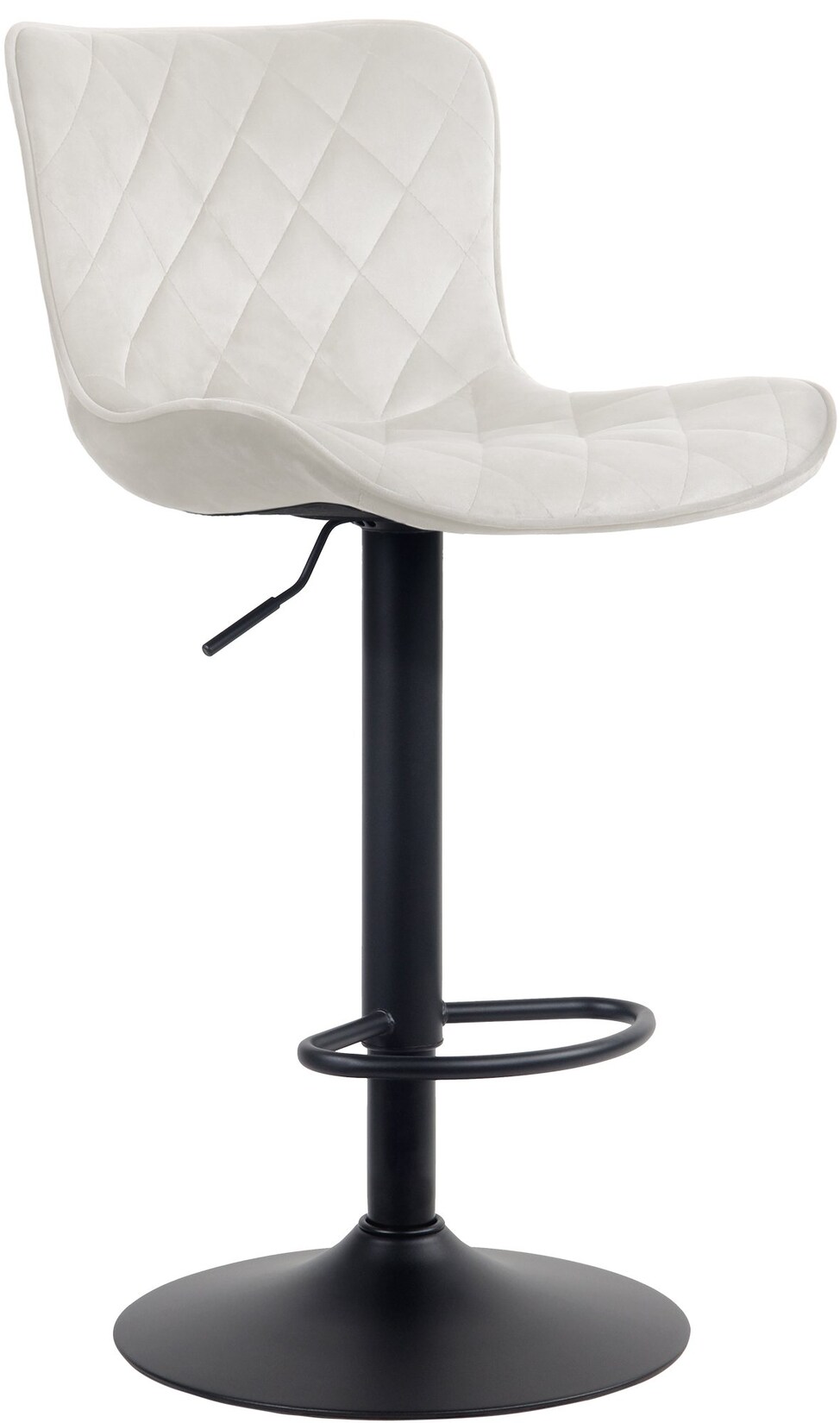 CLP Barhocker Emma Samt Farbe: creme, Material: Samt