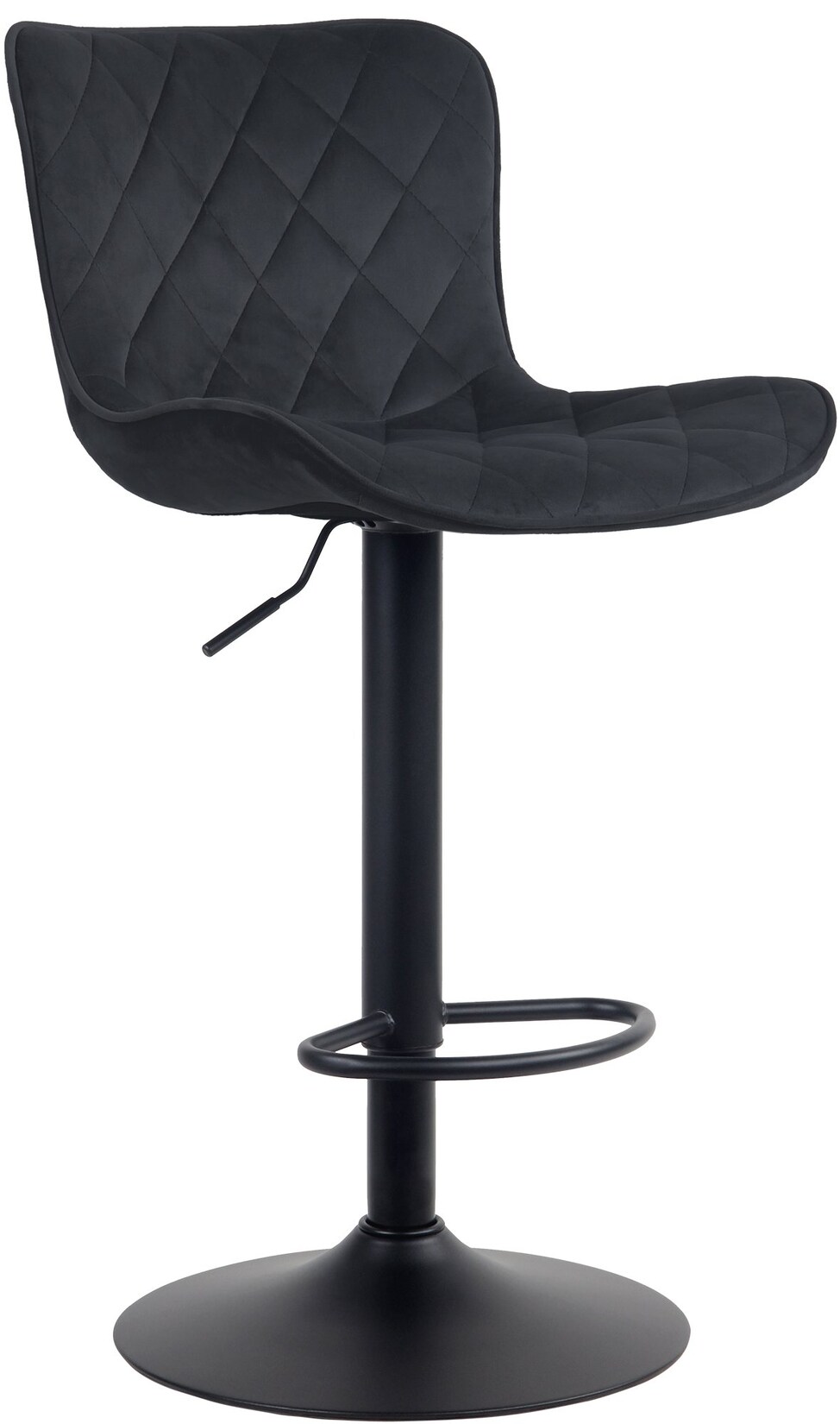 CLP Barhocker Emma Samt Farbe: schwarz, Material: Samt