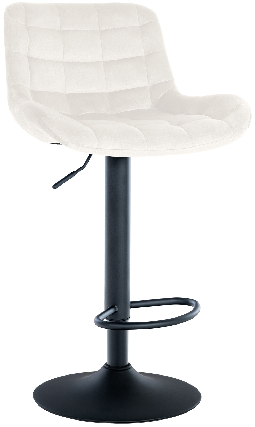CLP Barhocker Tover Samt Farbe: creme, Material: Samt