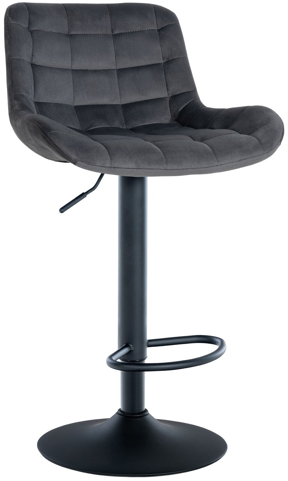 CLP Barhocker Tover Samt Farbe: dunkelgrau, Material: Samt