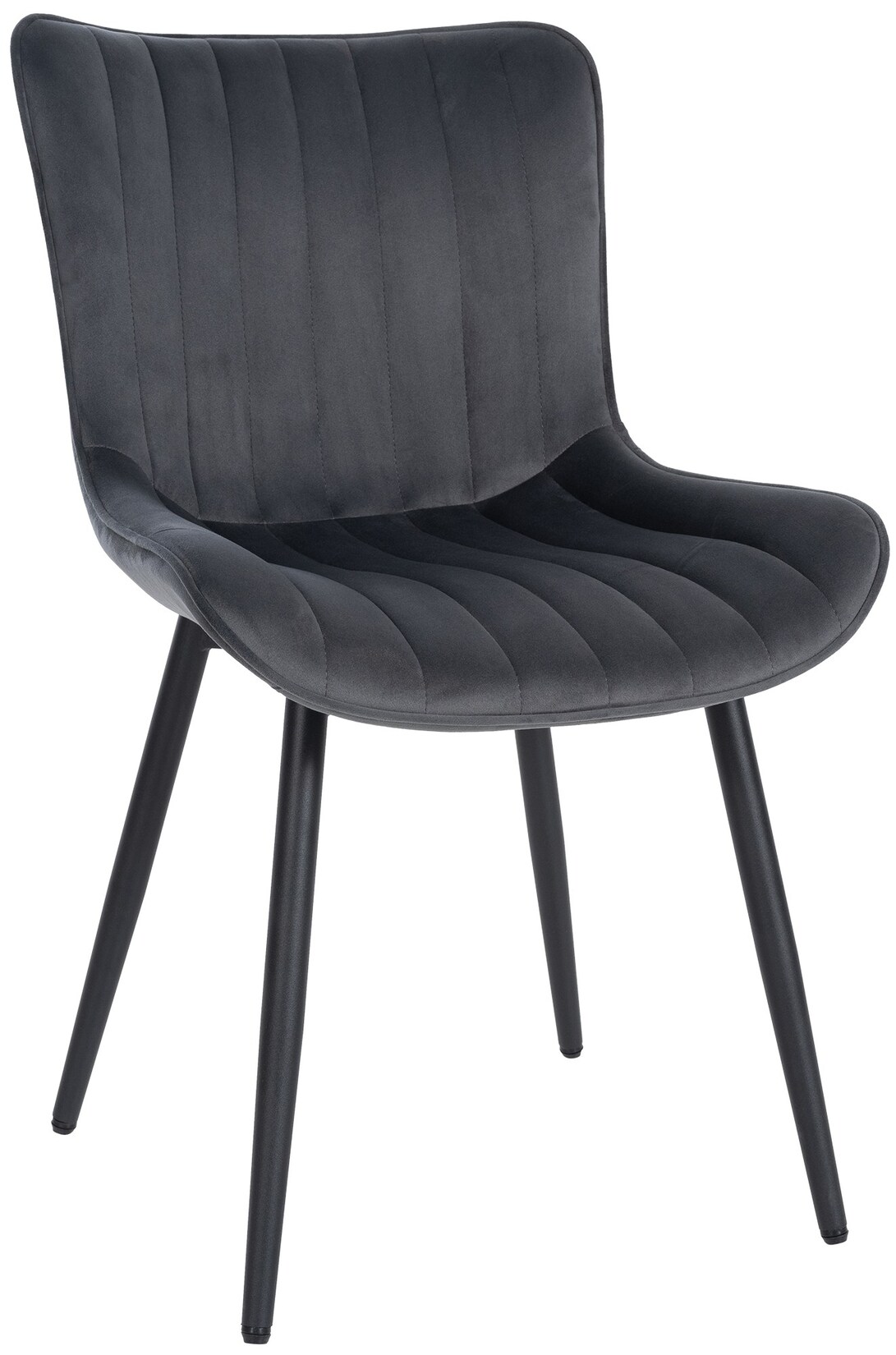 CLP Stuhl Largo Samt Farbe: dunkelgrau, Material: Samt