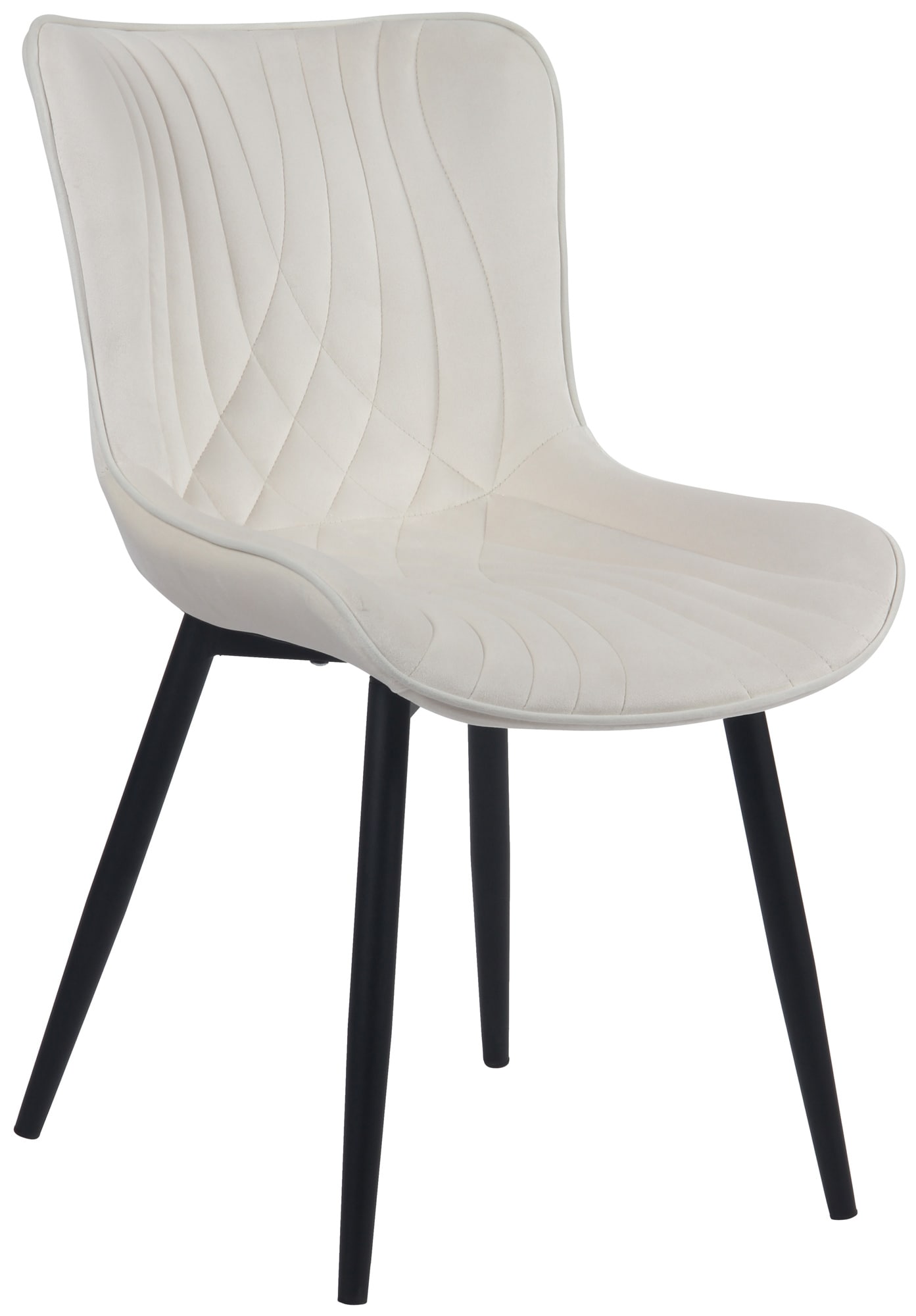 CLP Esszimmerstuhl Brady I Samt Oder Kunstleder I K&uuml;chenstuhl Mit Bodenschonern Und Bequemer Polsterung 