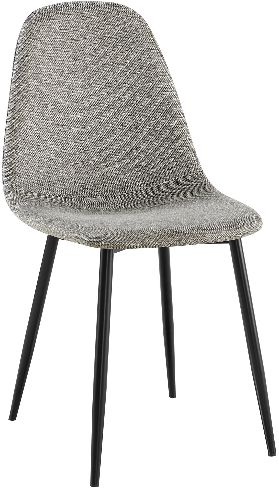 CLP Esszimmerstuhl gepolstert Napier, K&uuml;chenstuhl mit R&uuml;ckenlehne und schwarzem Metallgestell, Polsterstuhl Esszimmer bis 150 kg belastbar 