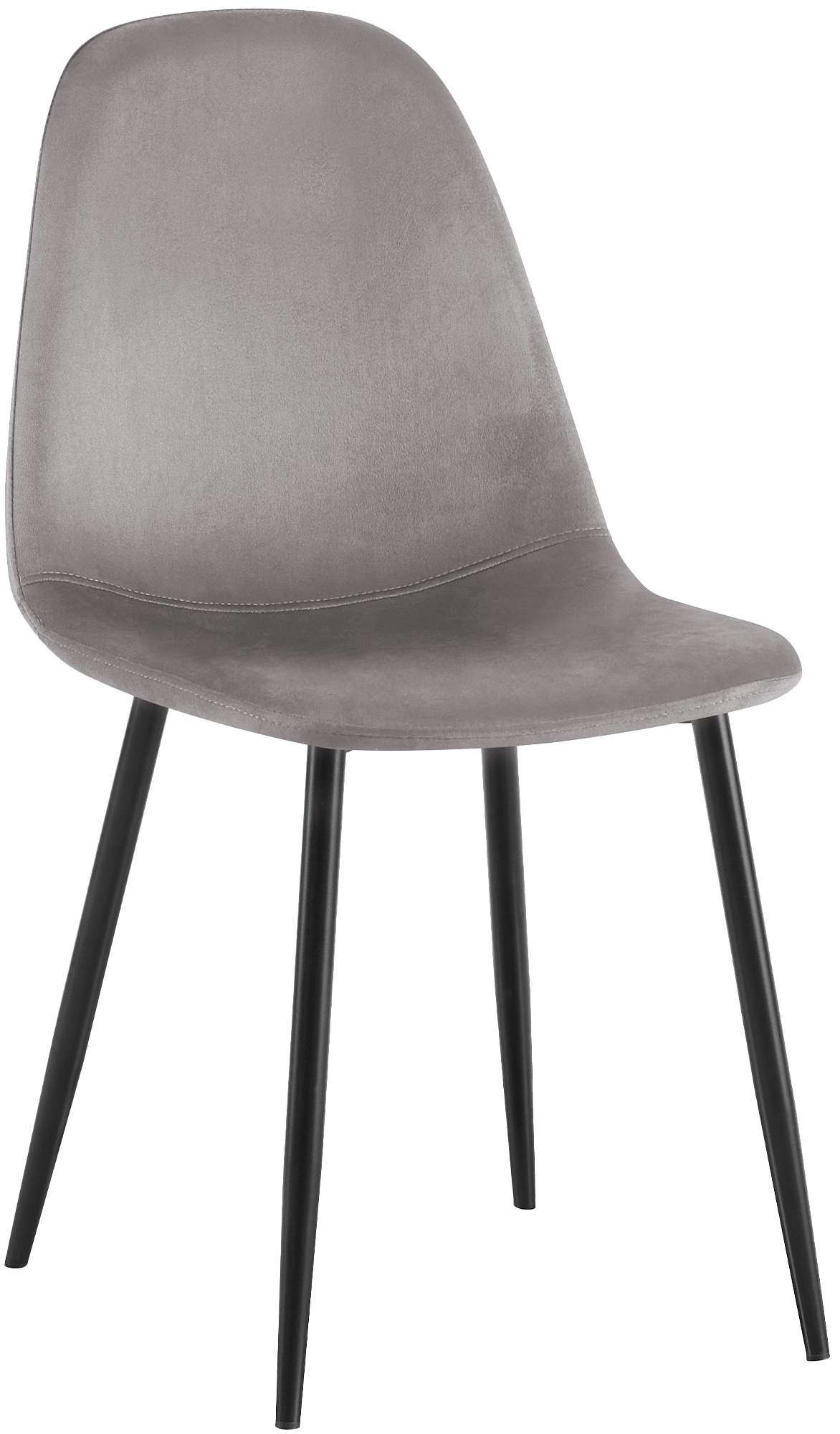 CLP Esszimmerstuhl gepolstert Napier, K&uuml;chenstuhl mit R&uuml;ckenlehne und schwarzem Metallgestell, Polsterstuhl Esszimmer bis 150 kg belastbar 