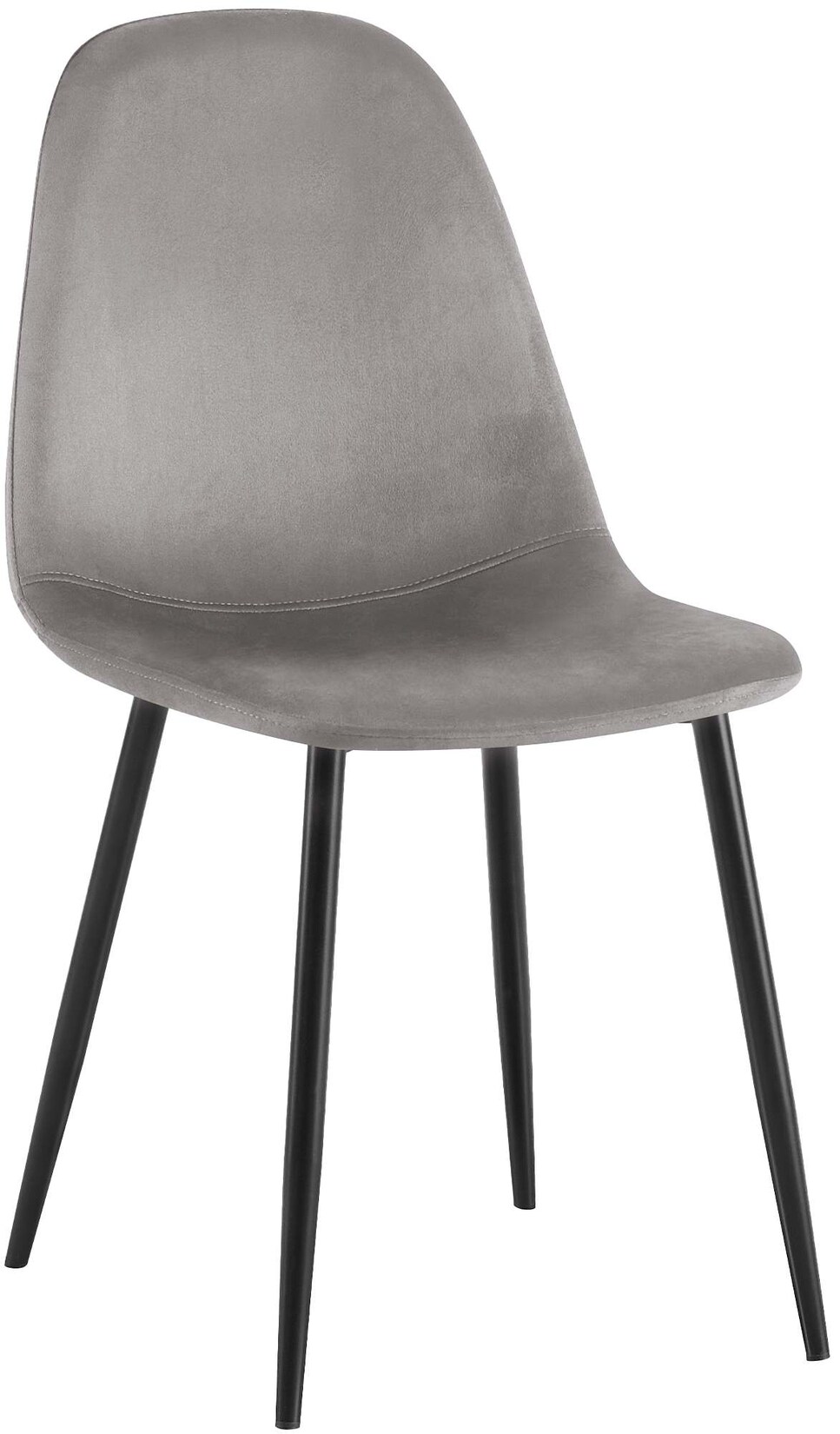 CLP Esszimmerstuhl Napier Samt Farbe: grau, Material: Samt