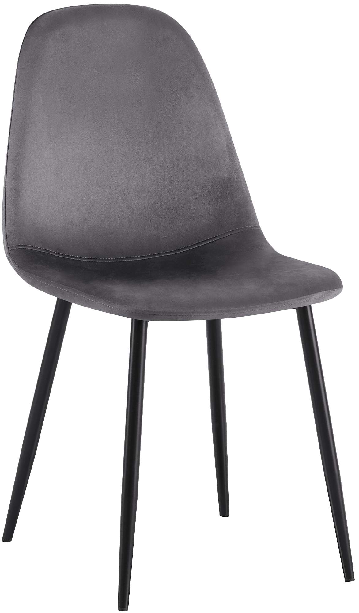 CLP Esszimmerstuhl gepolstert Napier, K&uuml;chenstuhl mit R&uuml;ckenlehne und schwarzem Metallgestell, Polsterstuhl Esszimmer bis 150 kg belastbar 