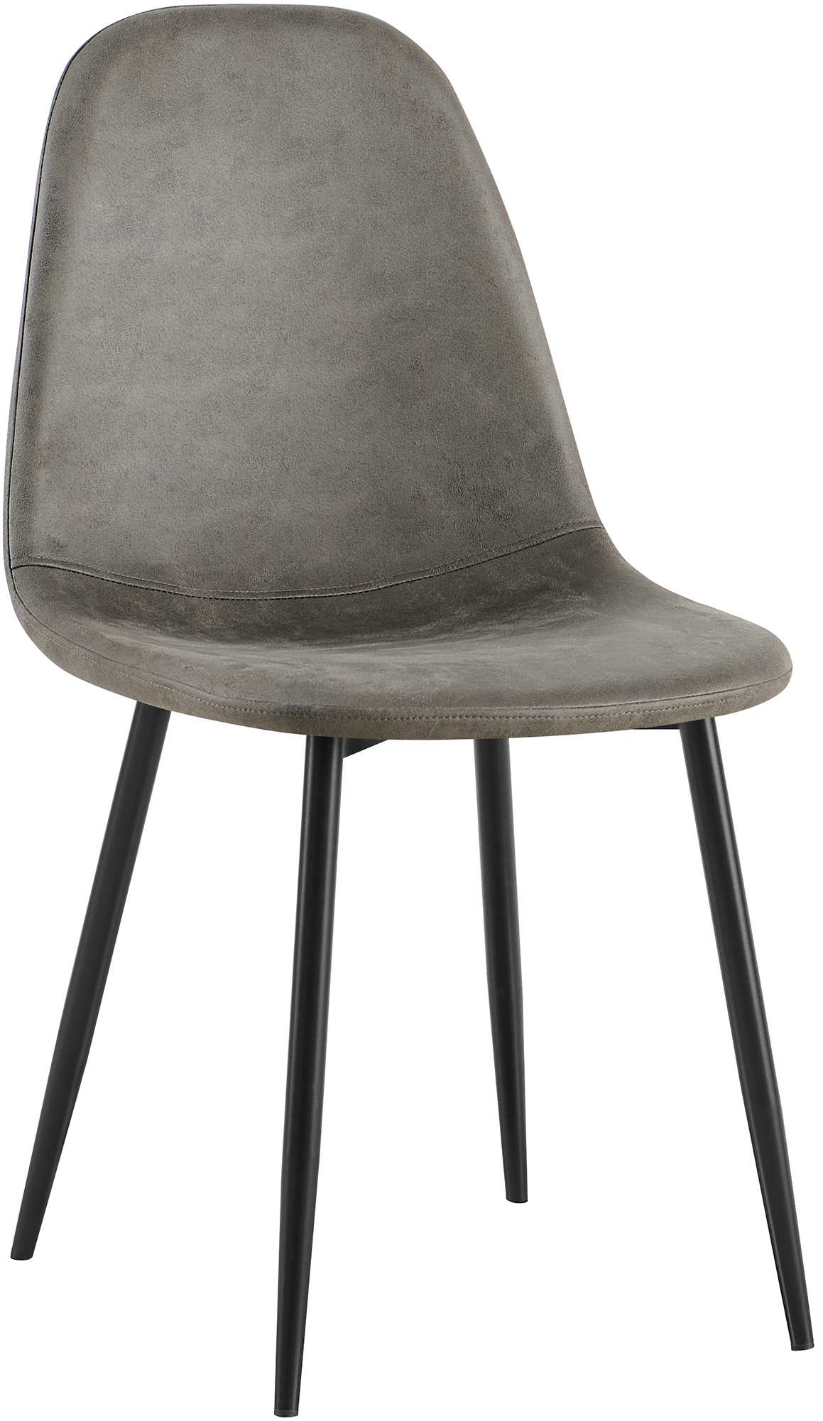 CLP Esszimmerstuhl gepolstert Napier, K&uuml;chenstuhl mit R&uuml;ckenlehne und schwarzem Metallgestell, Polsterstuhl Esszimmer bis 150 kg belastbar 