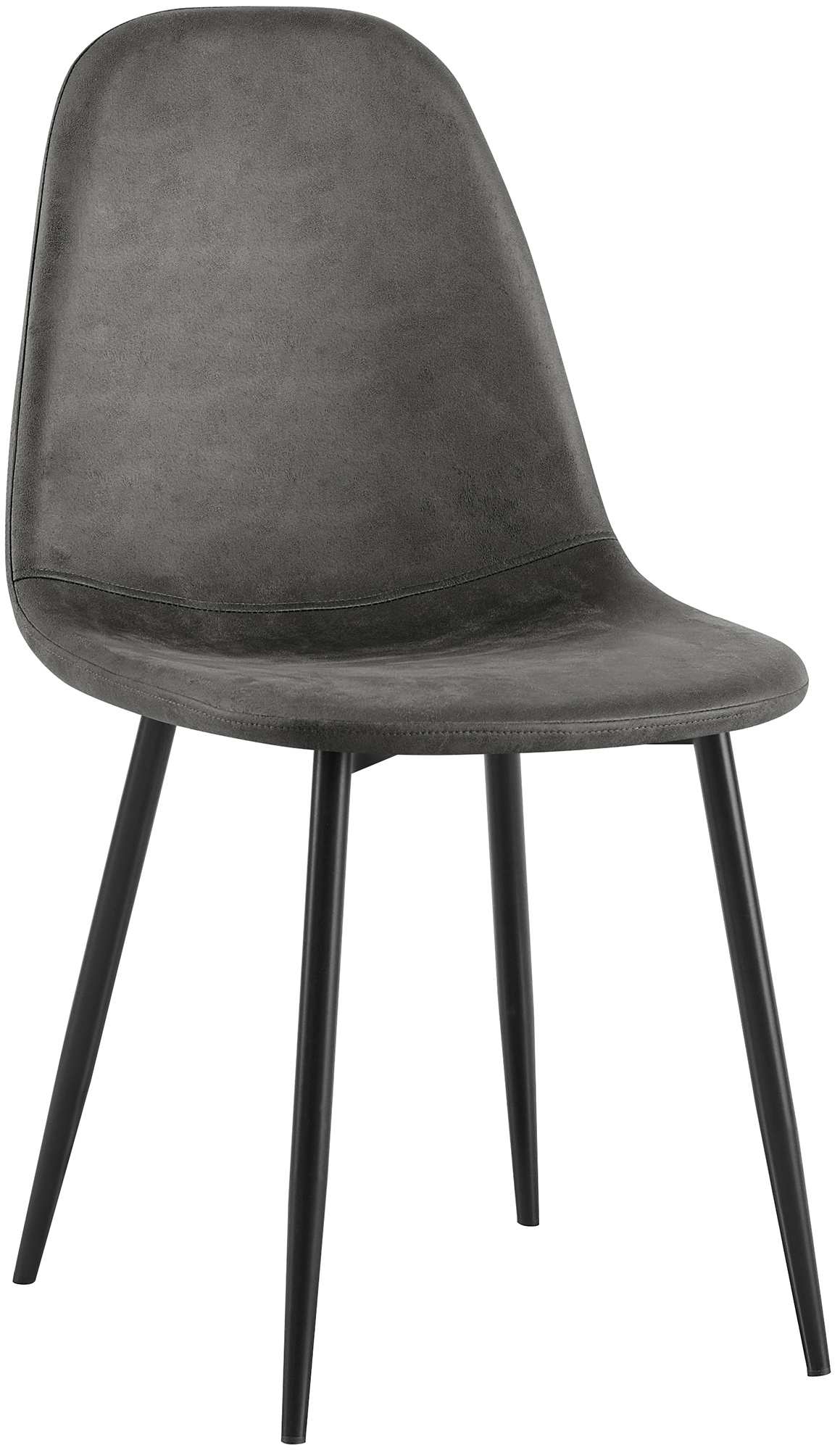 CLP Esszimmerstuhl gepolstert Napier, K&uuml;chenstuhl mit R&uuml;ckenlehne und schwarzem Metallgestell, Polsterstuhl Esszimmer bis 150 kg belastbar 