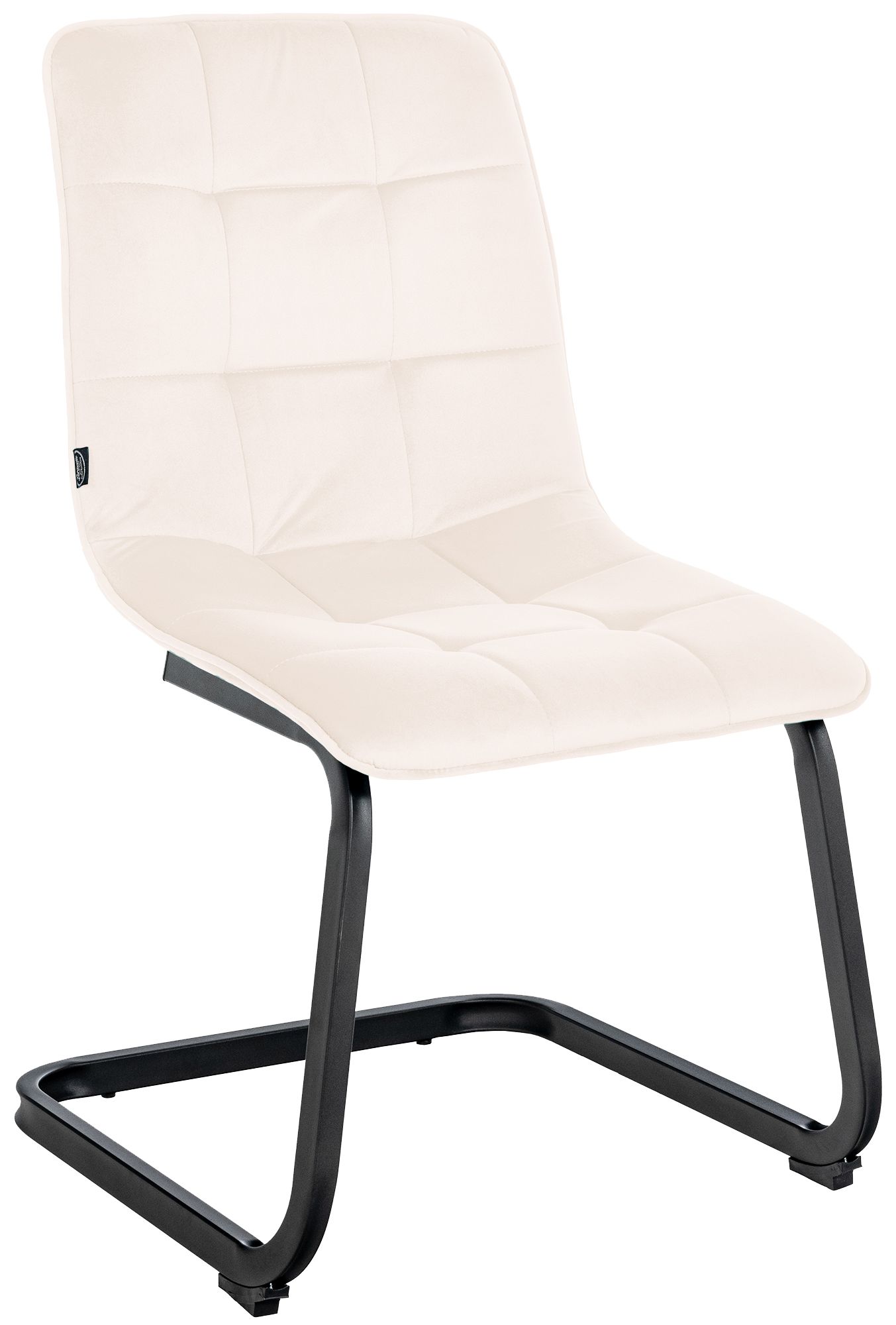 CLP Esszimmerstuhl Vermont I Mit Samt-Bezug I Gepolsterter Freischwinger-Stuhl 