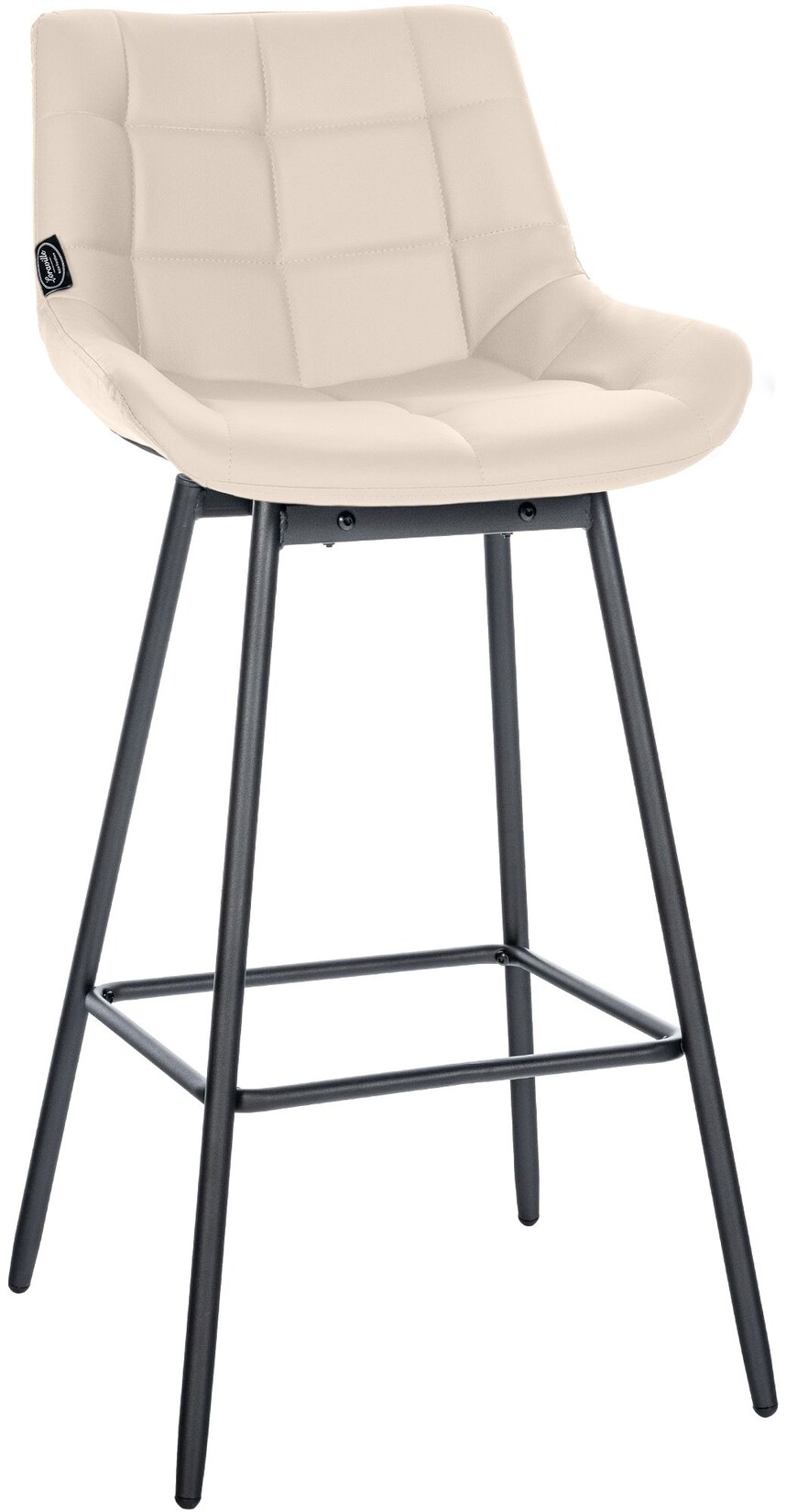 CLP Barhocker Weston Schwenkbar Kunstleder Farbe: creme, Material: Kunstleder