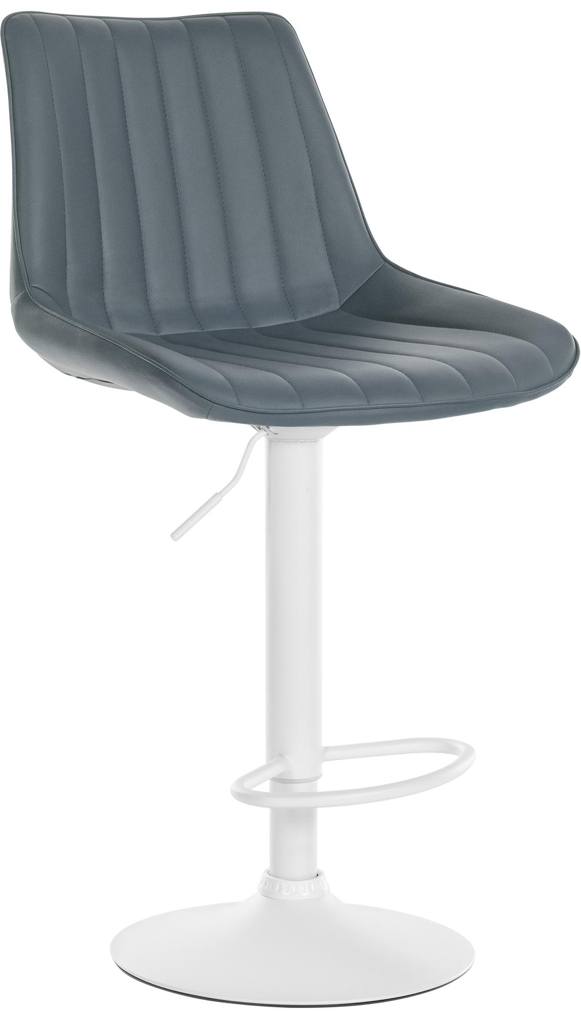 CLP Barhocker Toni Kunstleder I H&ouml;henverstellbarer Barstuhl Mit Metallgestell I Thekenhocker Mit Integrierter Fu&szlig;st&uuml;tze 