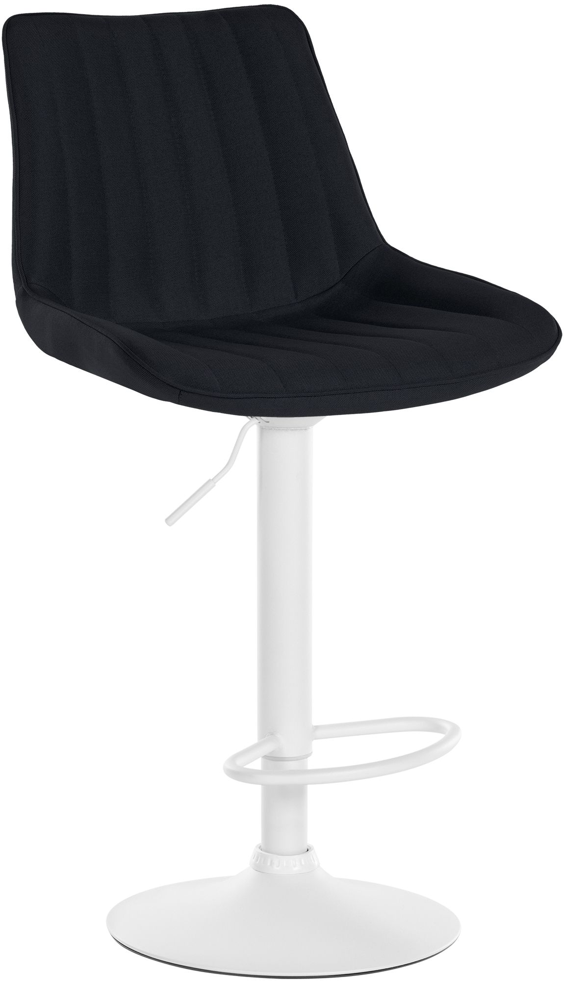 CLP Barhocker Toni Stoff I H&ouml;henverstellbarer Barstuhl Mit Metallgestell I Thekenhocker Mit Integrierter Fu&szlig;st&uuml;tze 
